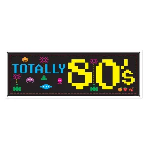 Beistle 80's Sign Banner 5' x 21 in  (1/Pkg) Party Supply Decoration : 80's
