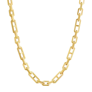 Beveled Link Statement Chain Necklace
