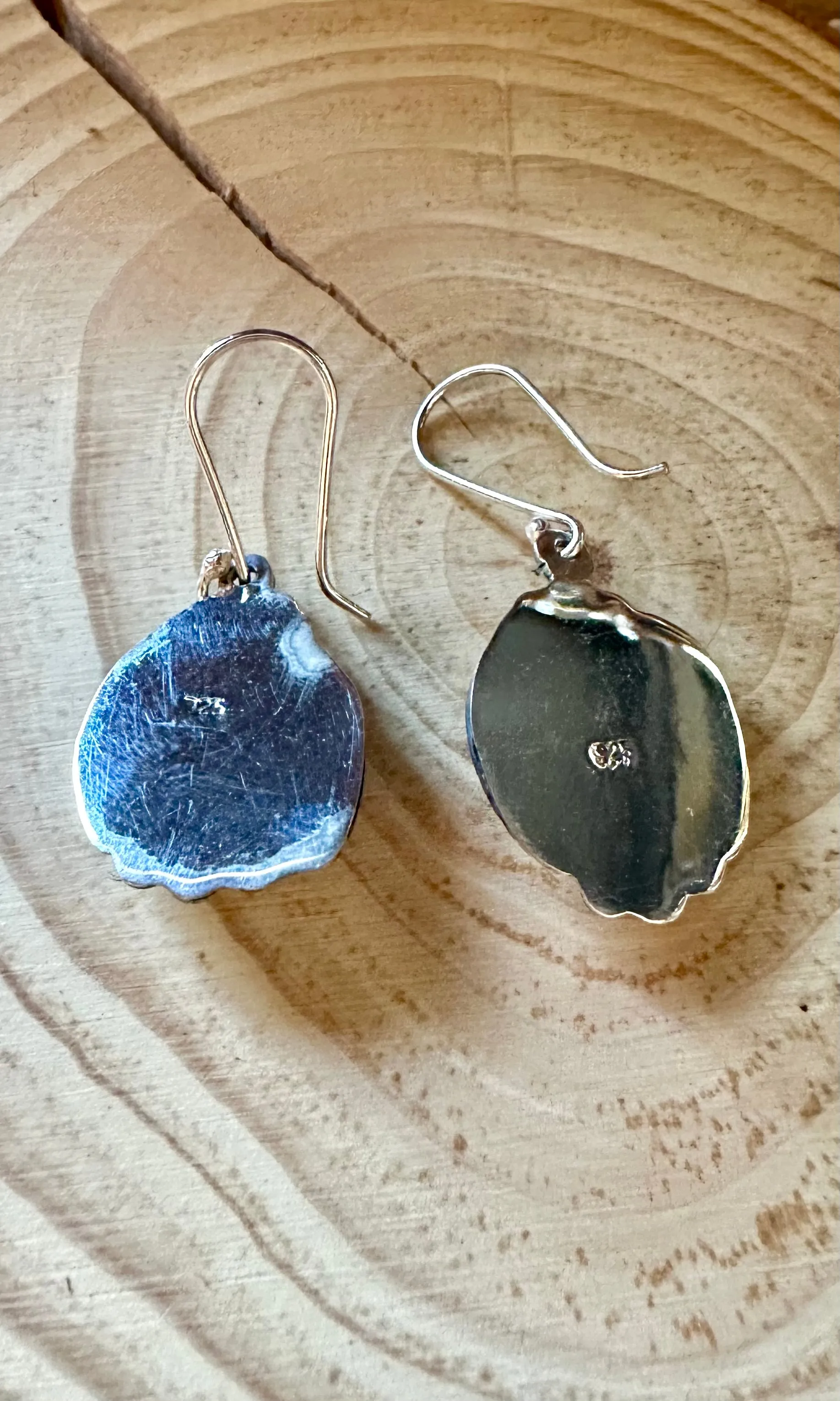 BIRDS NEST Mexican Sterling Silver and Turquoise Earrings