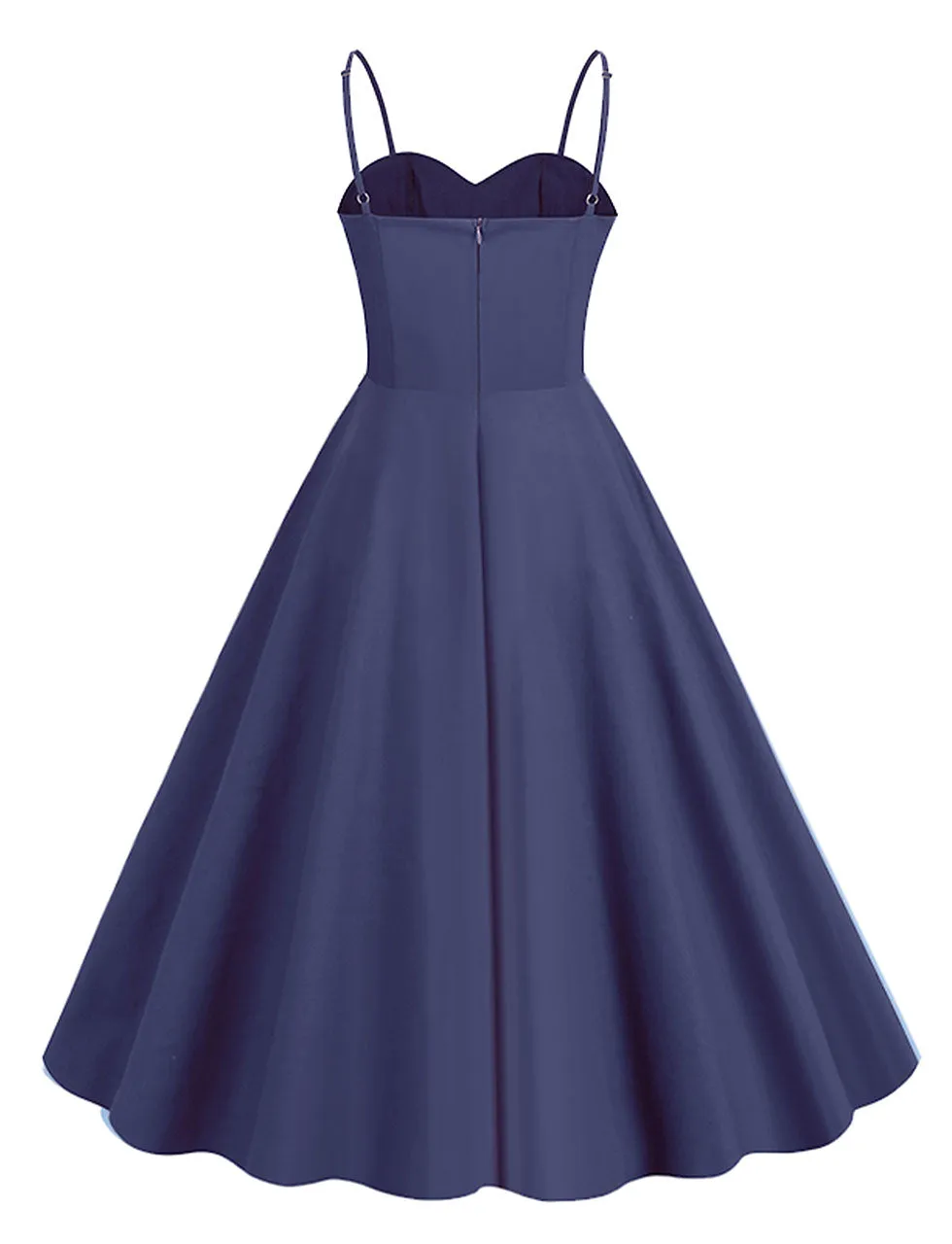 Black Spaghetti Straps 1950S Retro Swing Dress