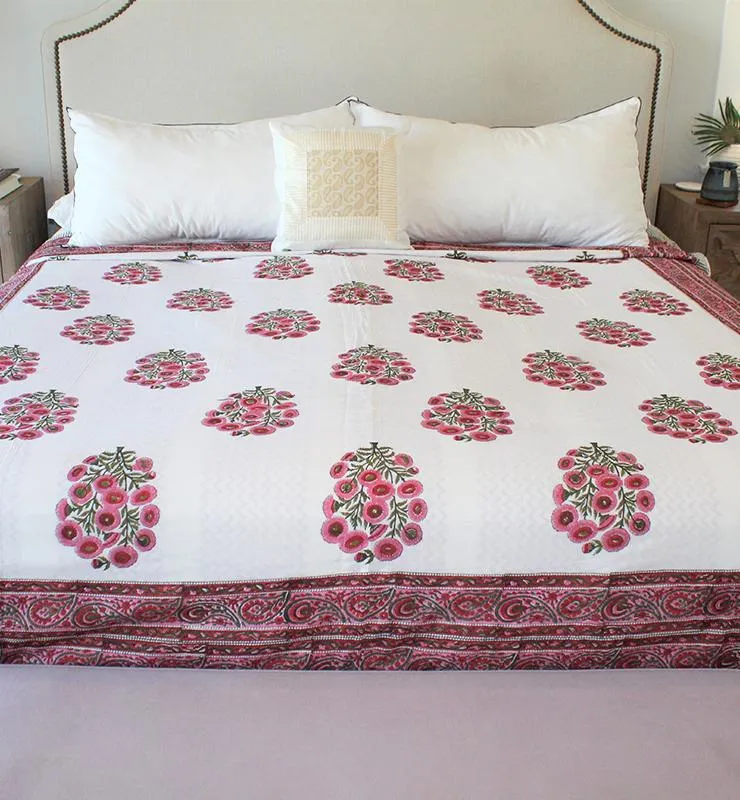 Block Print Floral Motif Dohar