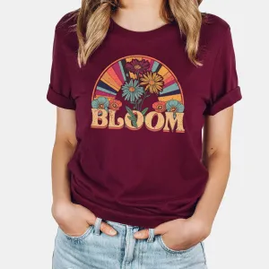 Bloom Floral Sunray - Adult Unisex Jersey Crew Tee