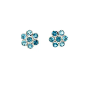 Blue Topaz Earring in .925 Sterling Silver - KST 55788