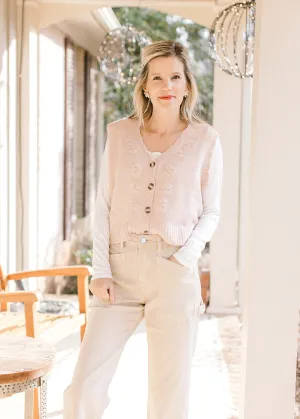 Blush Tone on Tone Sweater