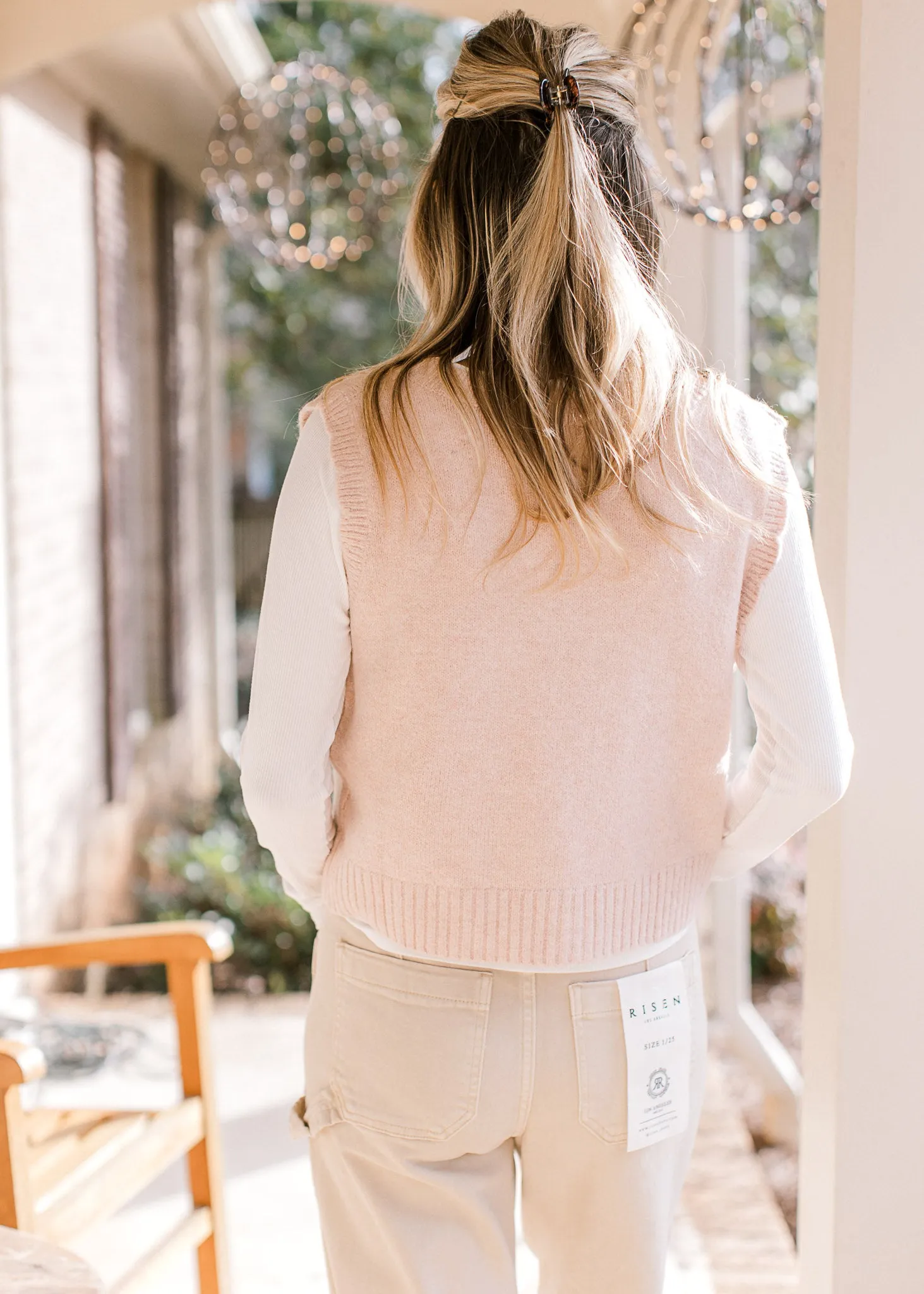 Blush Tone on Tone Sweater