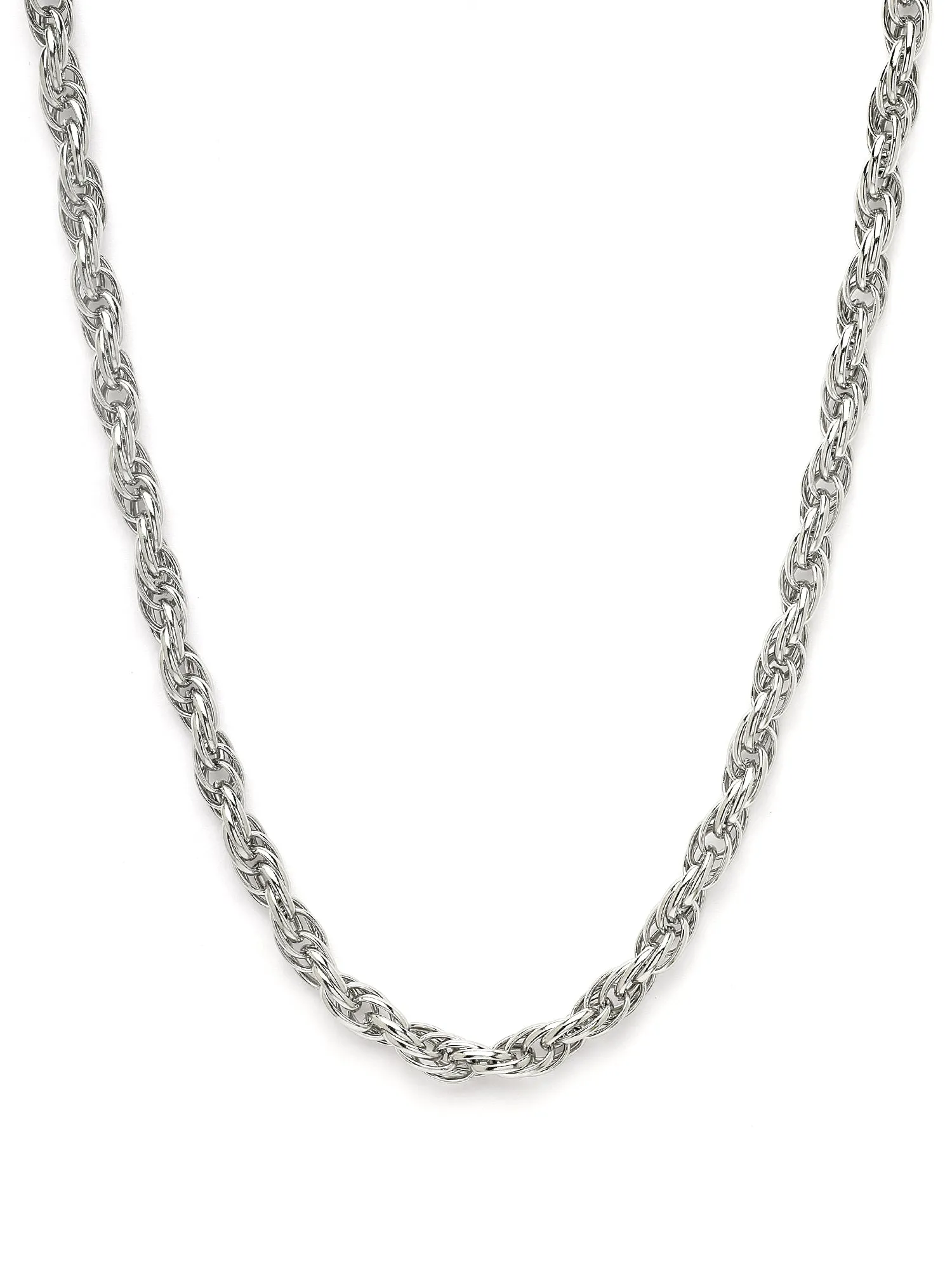 Bohey by KARATCART Silver Tone Link Chain Necklace for Men