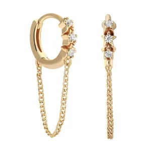 Boho & Mala Huggies 18k Gold Plated Hoop Earrings DE10018