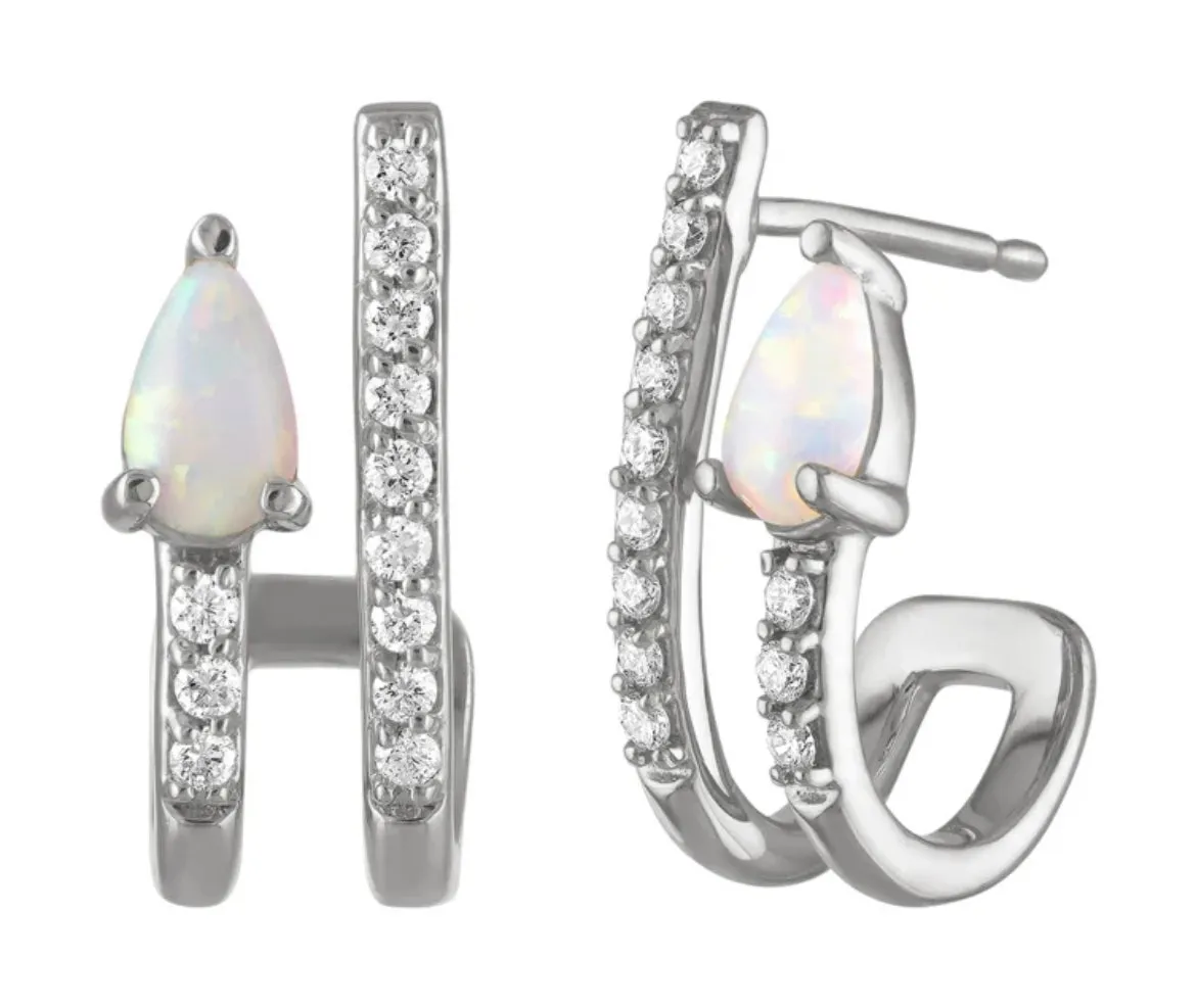 Boho & Mala Opal Sterling Silver Stud Earrings