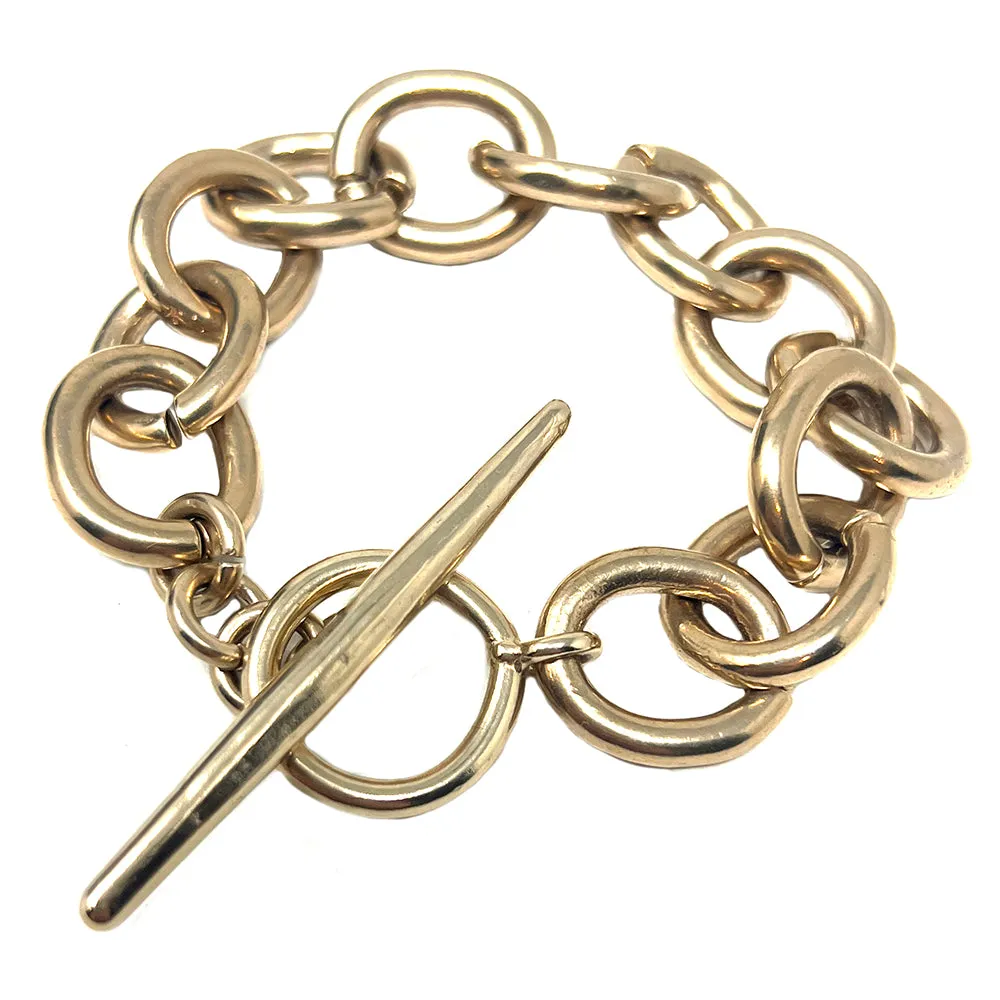 Bold Chunky Bronze Chain Link Bracelet