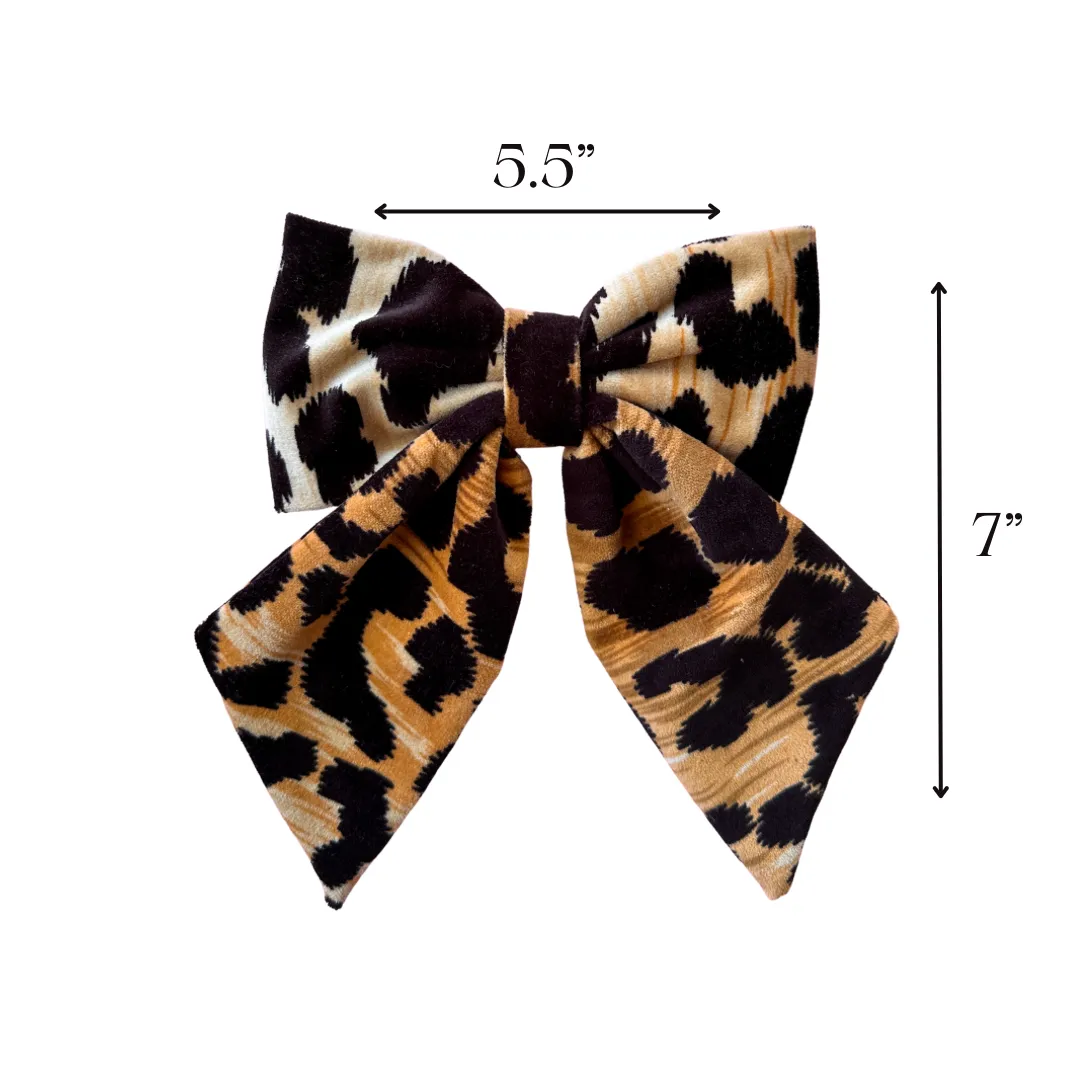 Bold Leopard Hair Bow