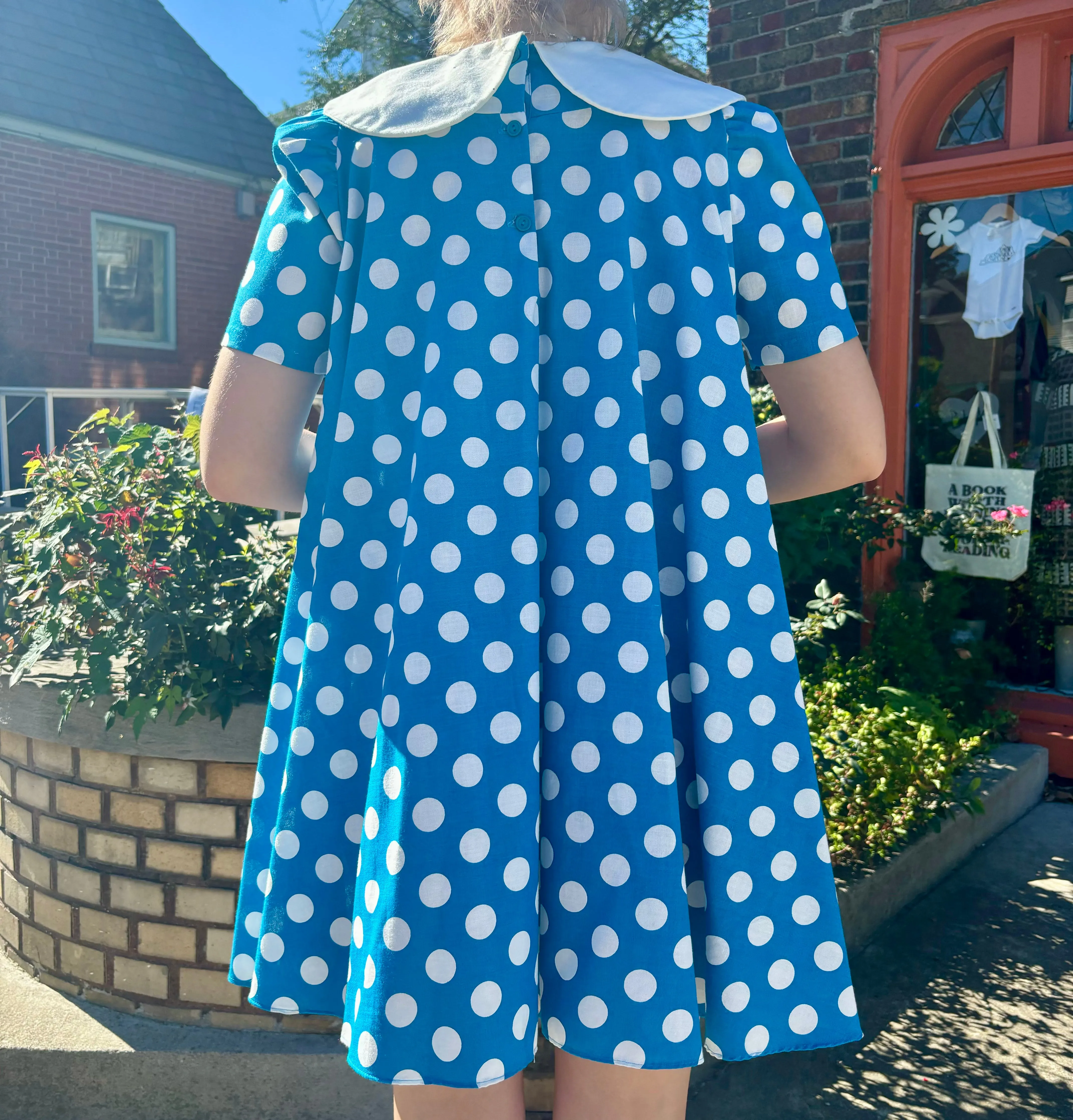 Bonnie Jean New York Polka dot smock dress