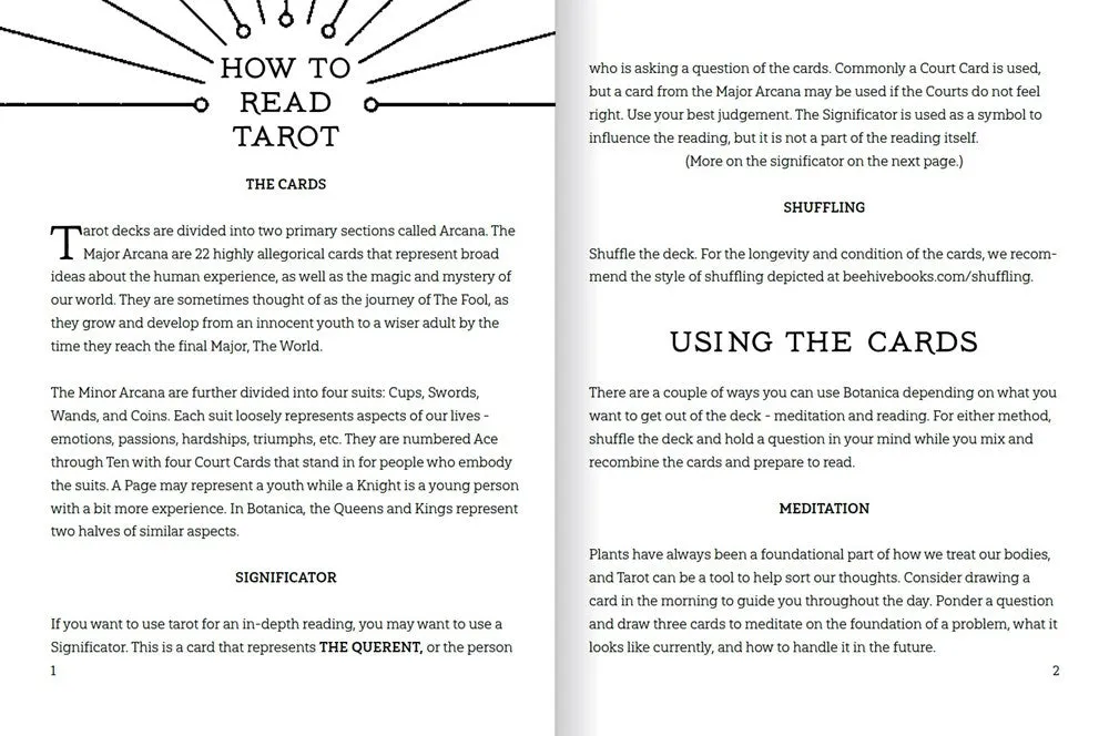 Botanica: The Tarot Deck About the Language of Flowers