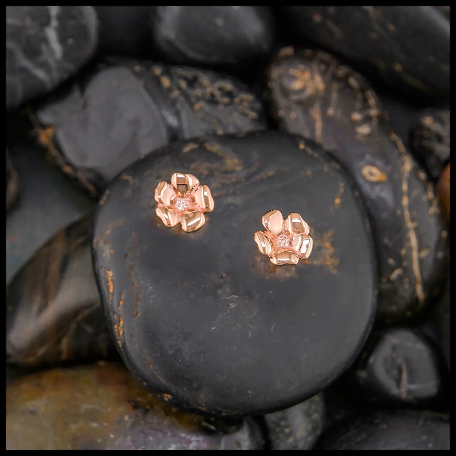 Bryn's Blossom Post Earrings in 14K Gold
