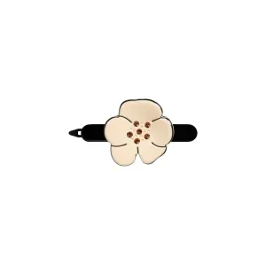Camellia Crystal Small Ivory Side Hair Clip