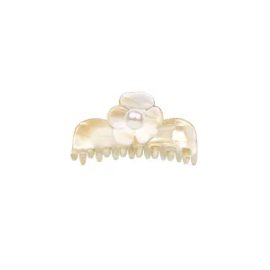 Camellia Pearl Small White Alba Claw Clip