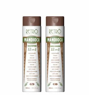 Cassava Manioc 12 in 1 Hydration Strength Brightness Kit 2x300ml - Retro Cosmetics