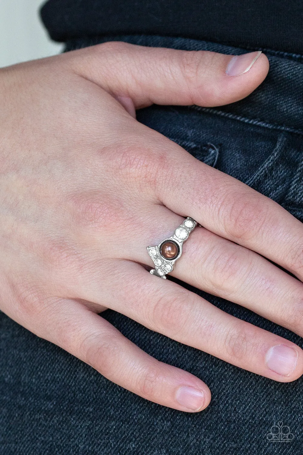 Center Stage Celebrity Brown Ring