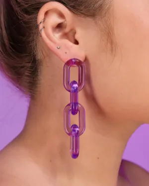 Chain Link Acrylic Earrings