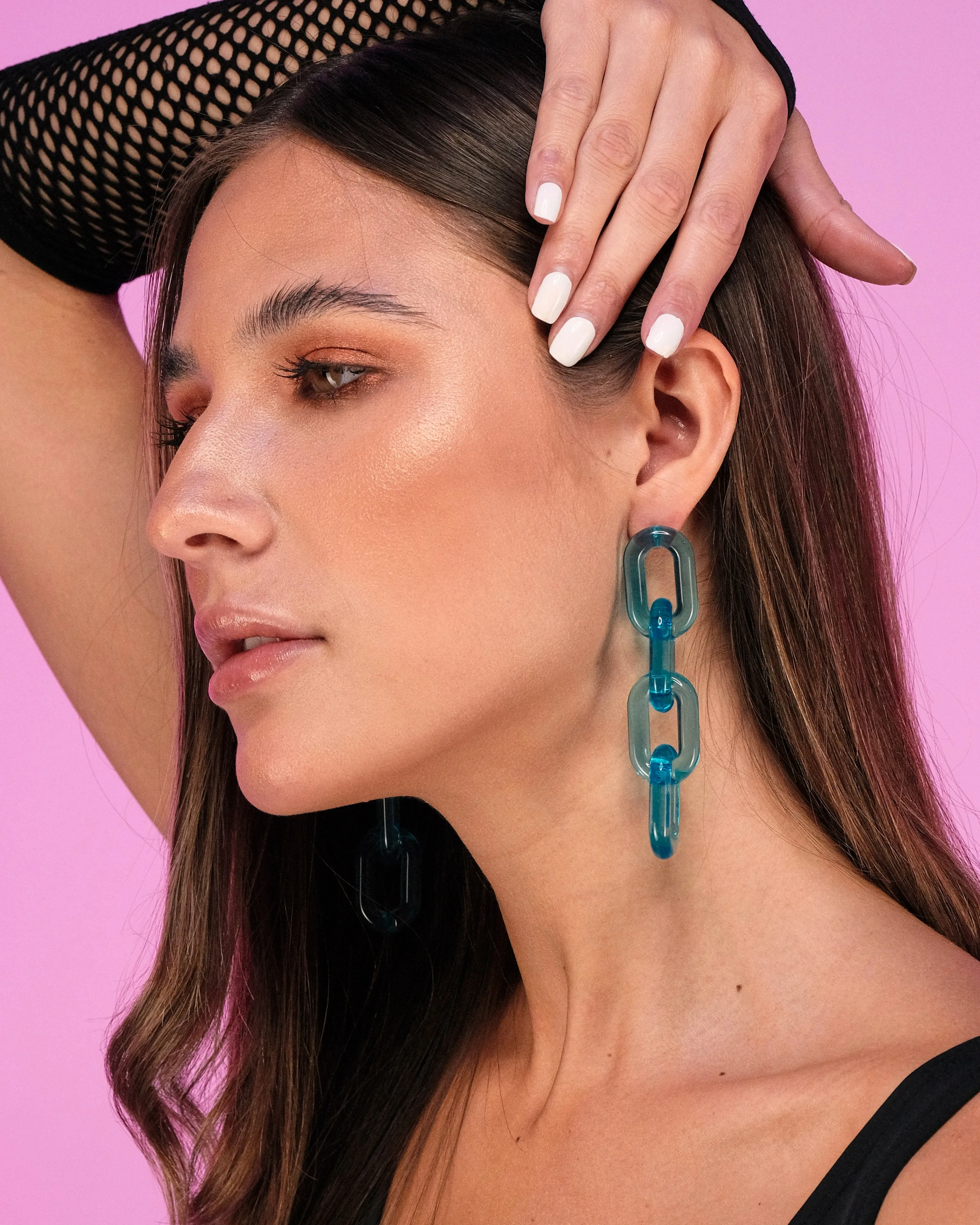 Chain Link Acrylic Earrings
