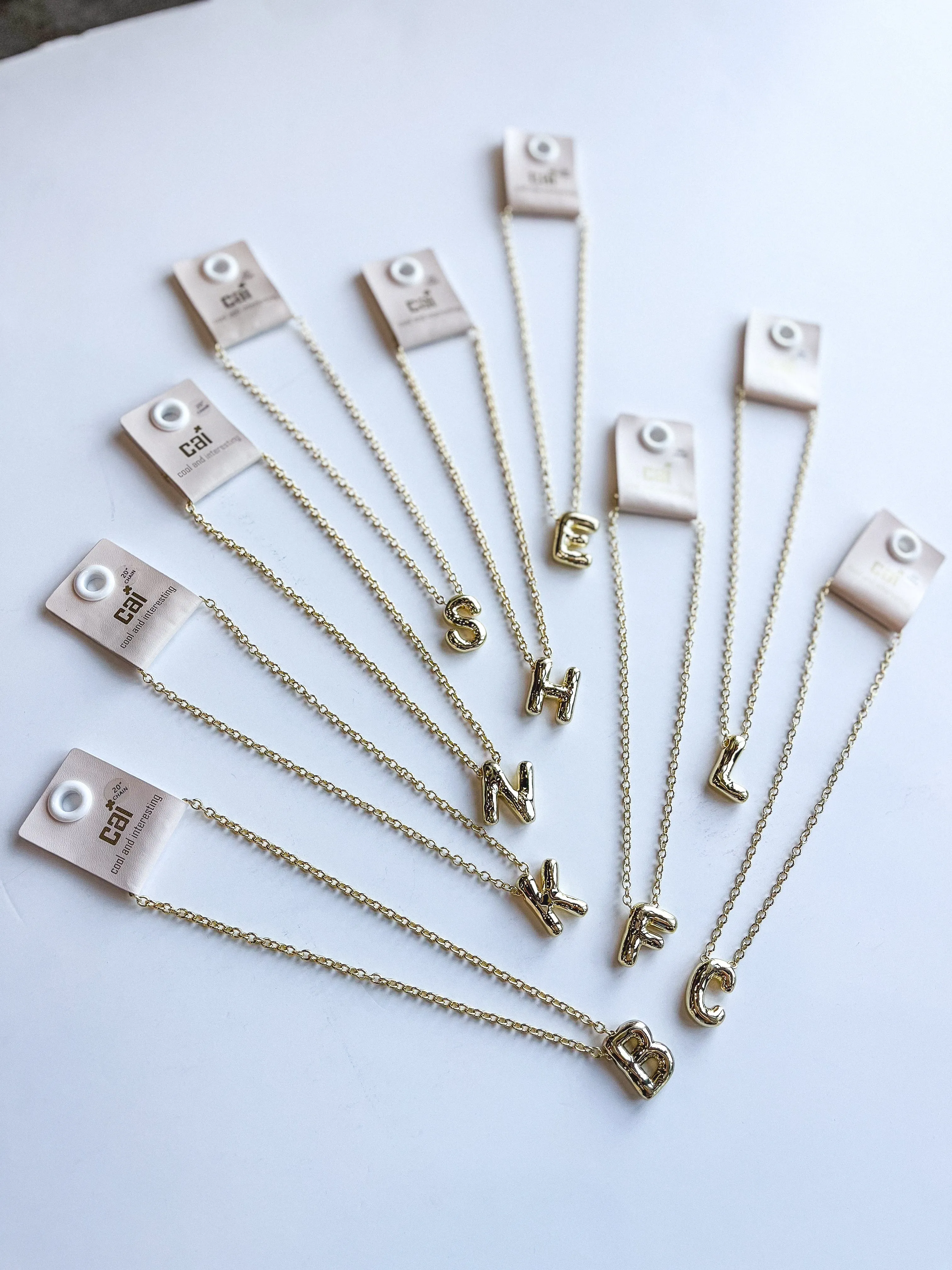 Chunky Bold Initial Necklace