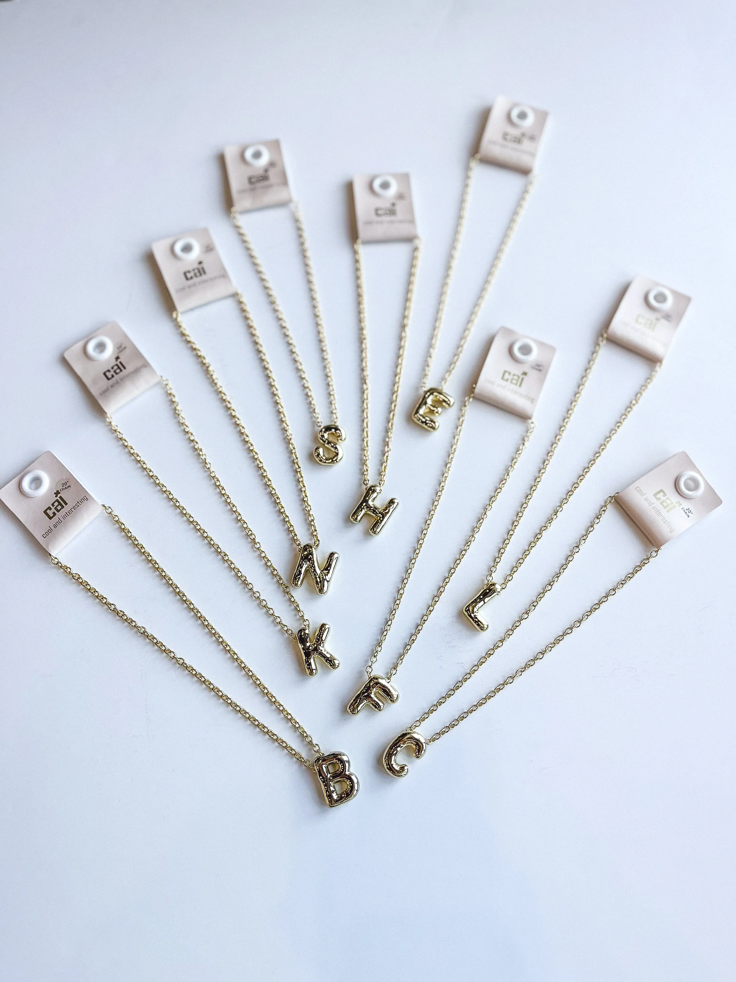 Chunky Bold Initial Necklace