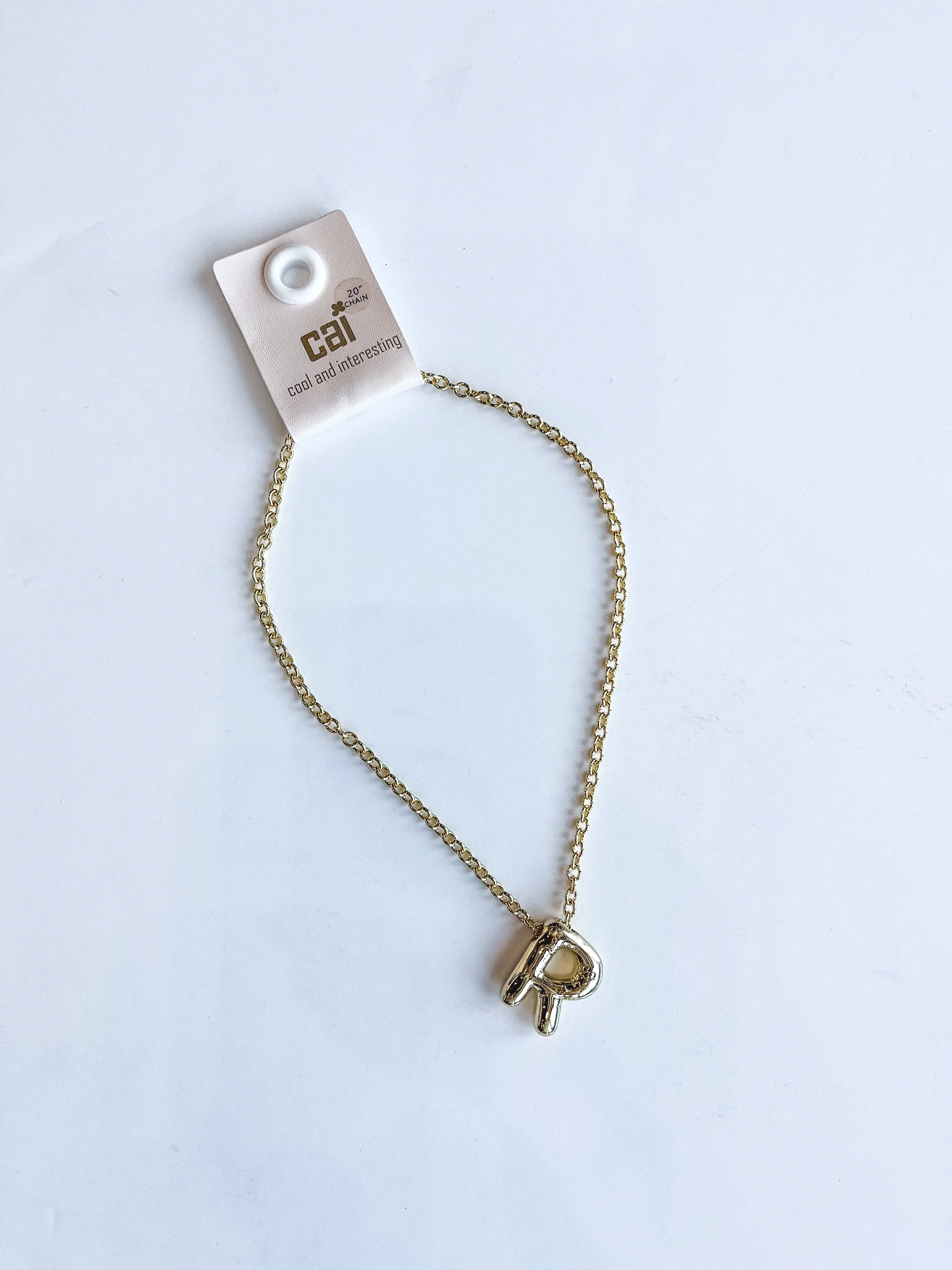 Chunky Bold Initial Necklace