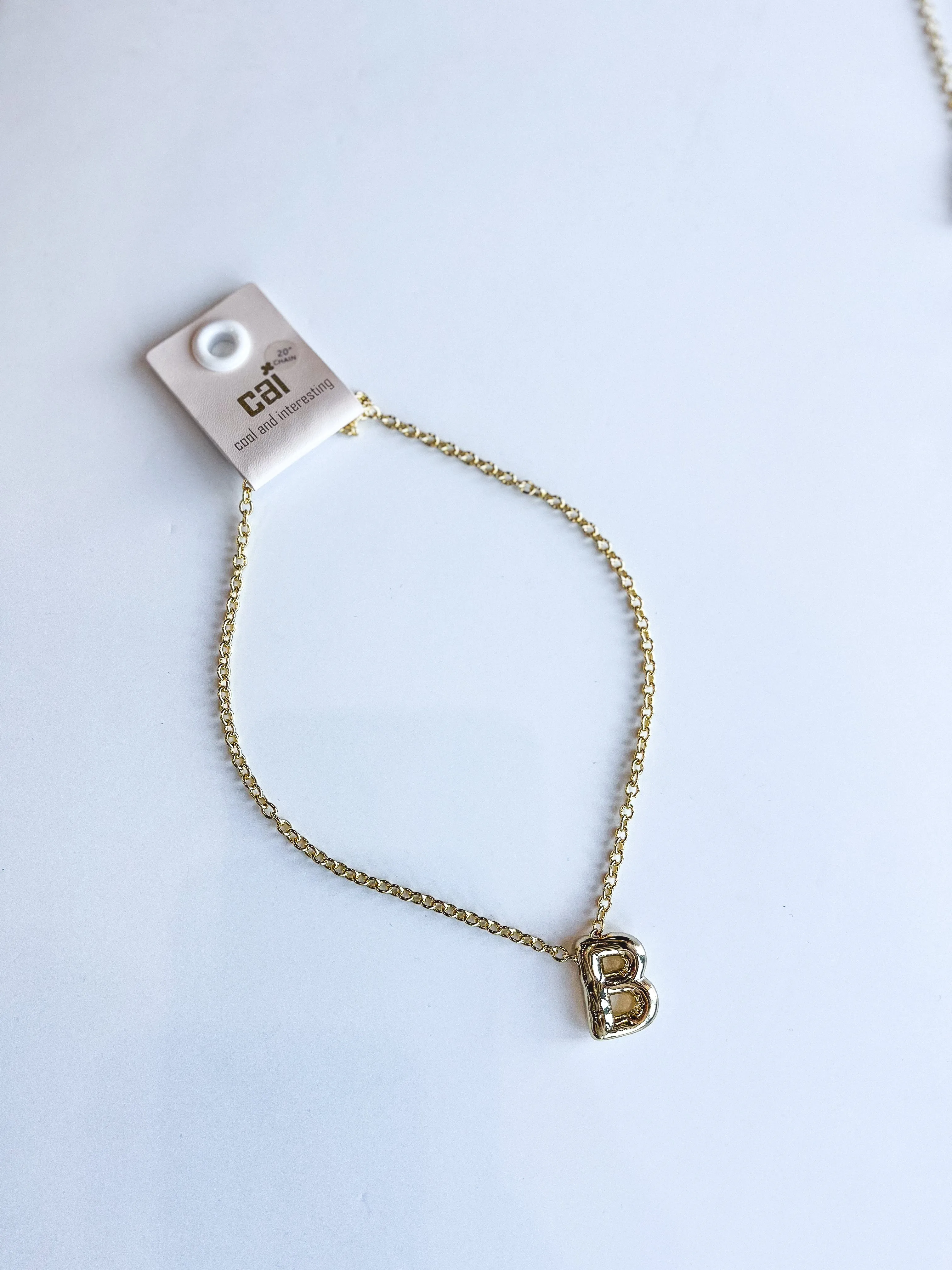 Chunky Bold Initial Necklace