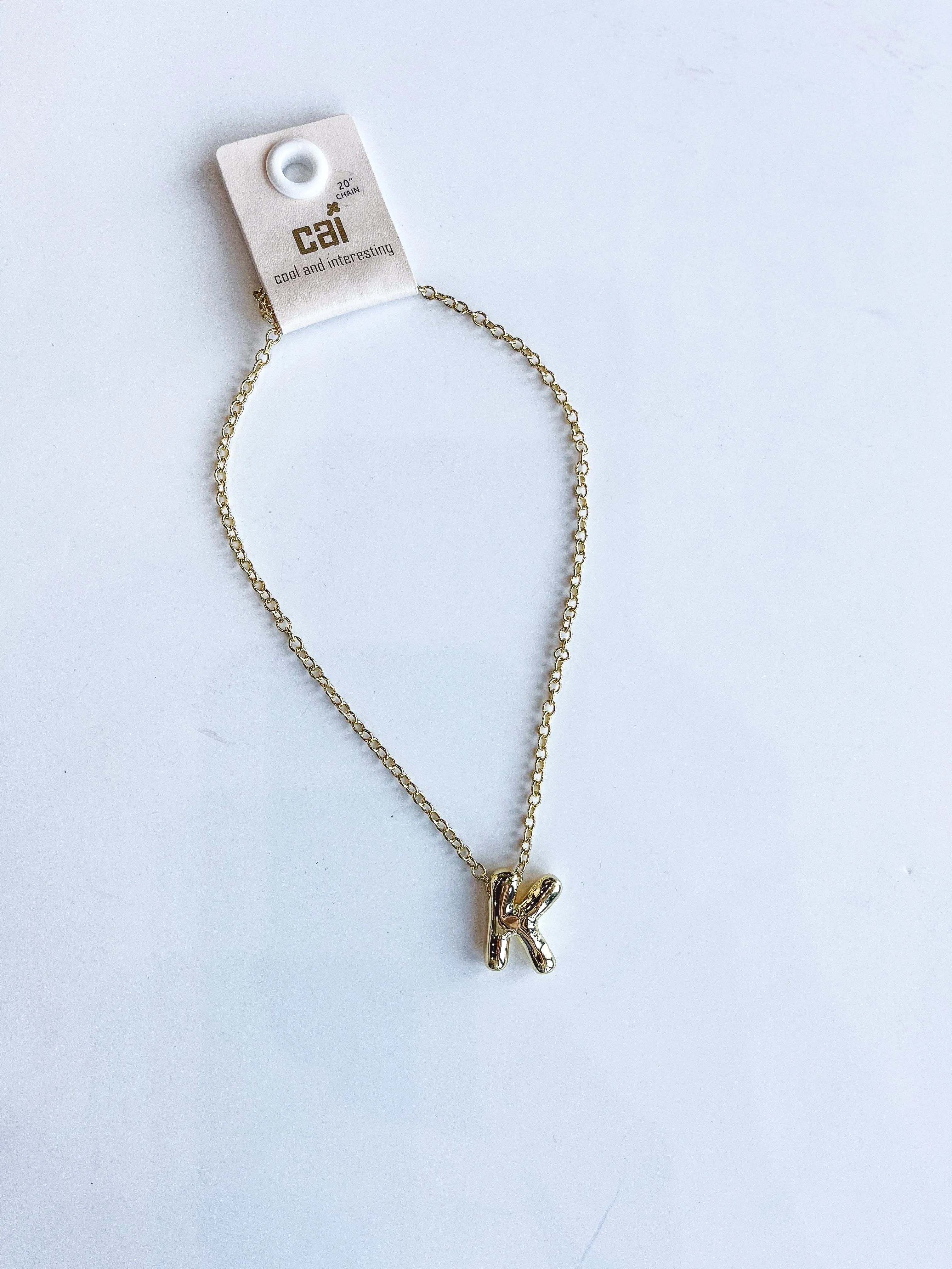 Chunky Bold Initial Necklace