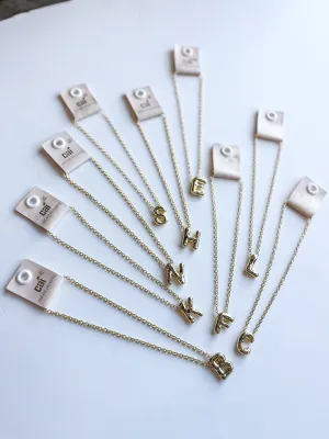 Chunky Bold Initial Necklace
