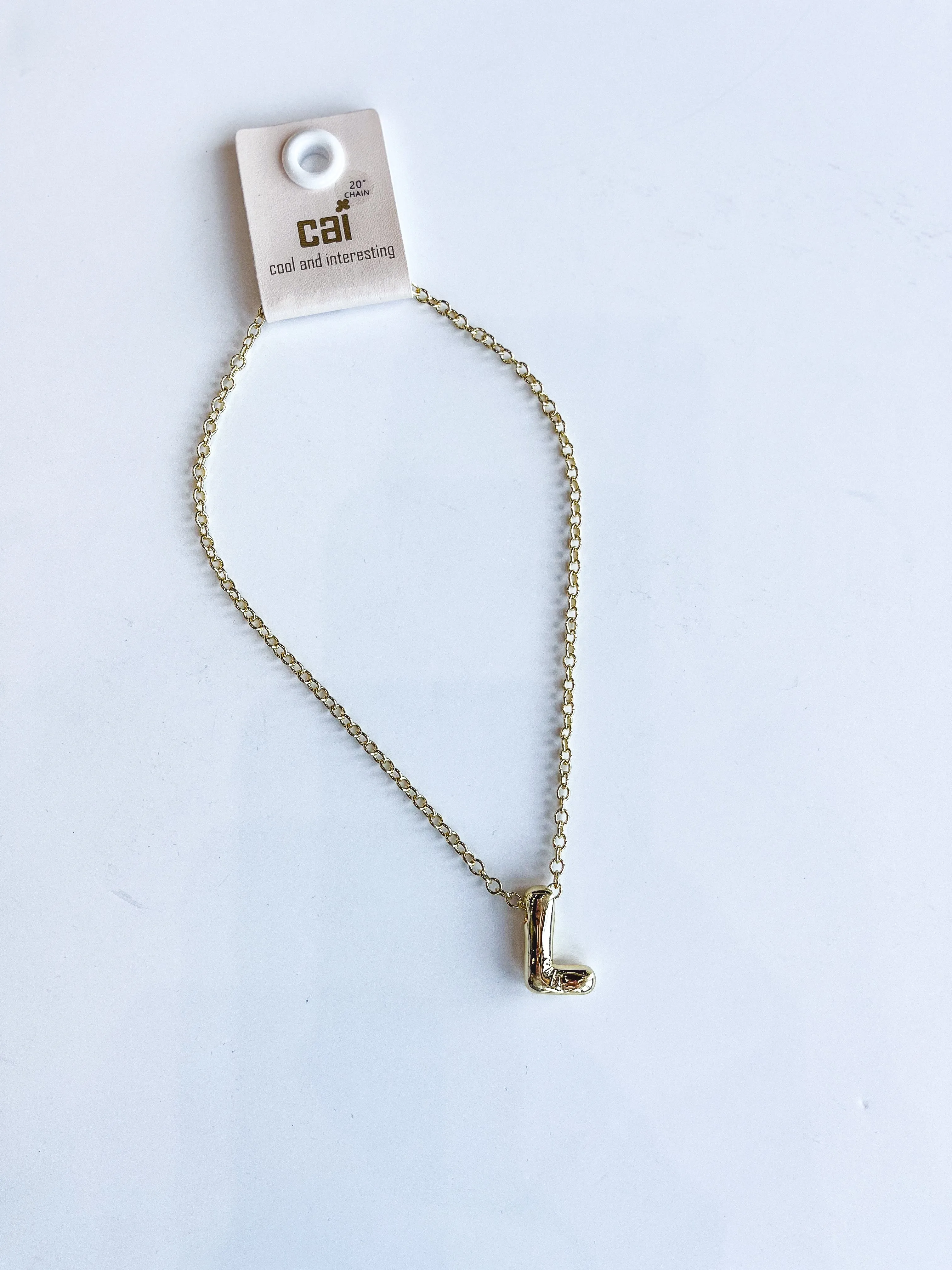 Chunky Bold Initial Necklace