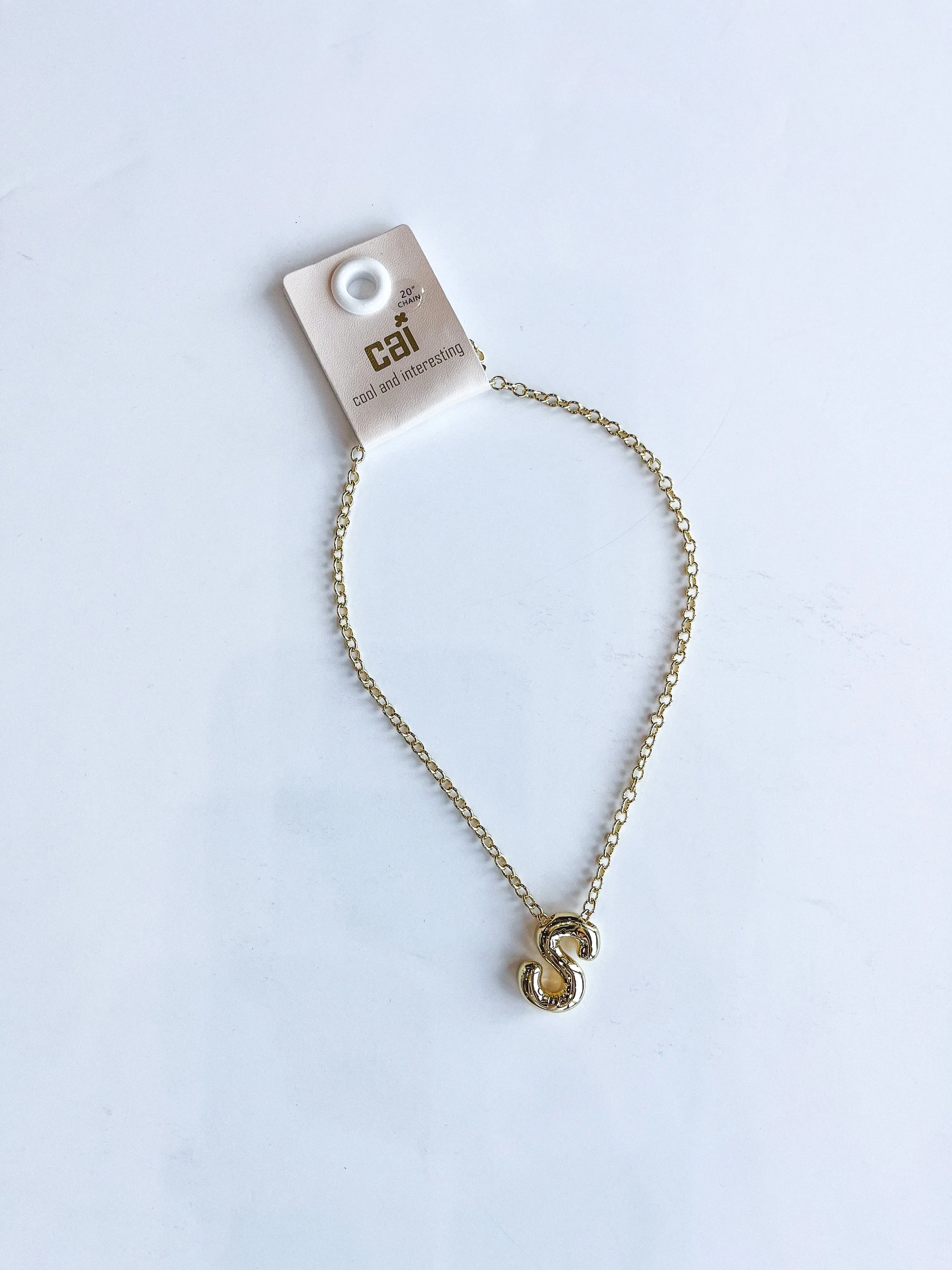 Chunky Bold Initial Necklace