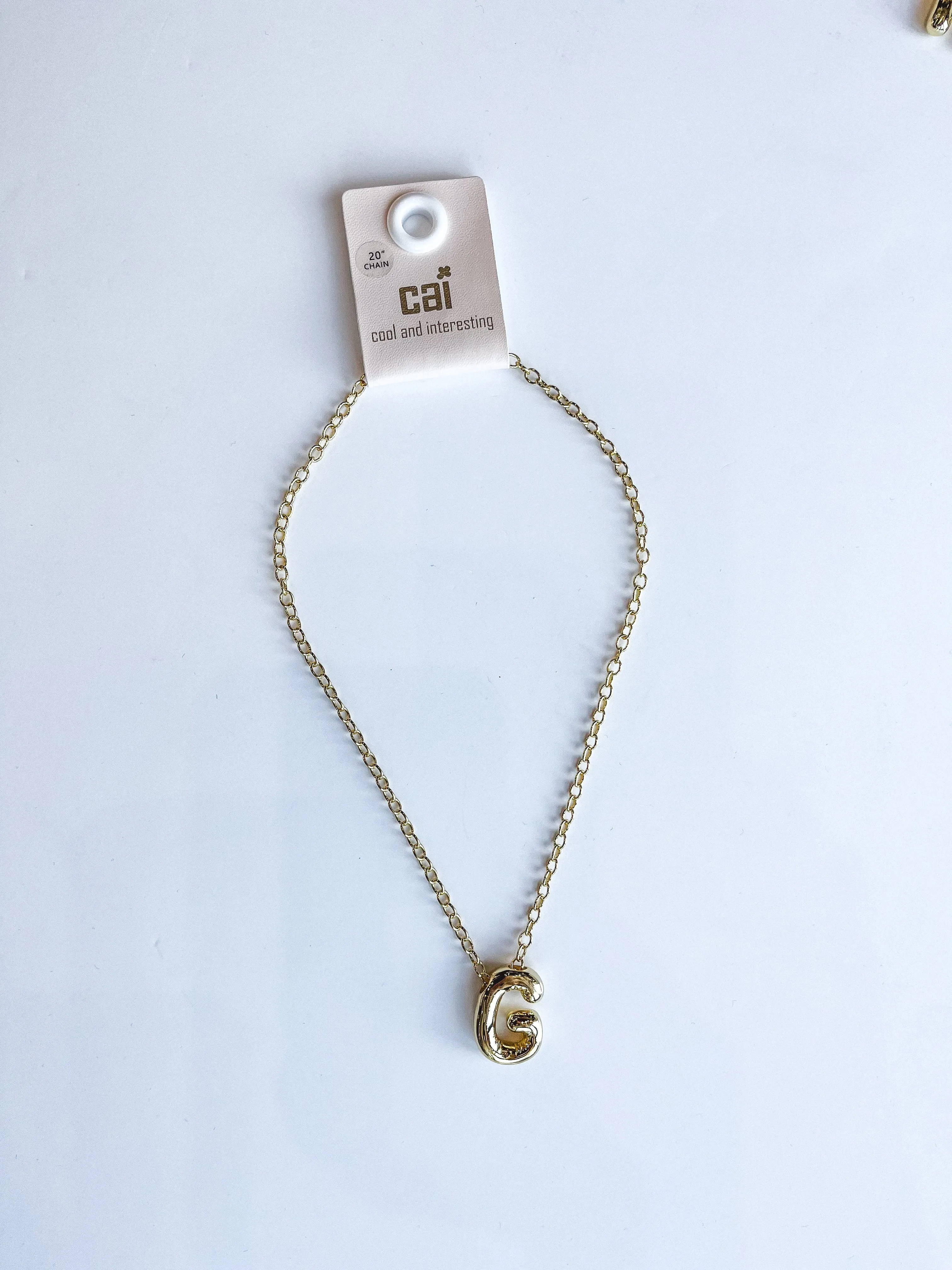 Chunky Bold Initial Necklace