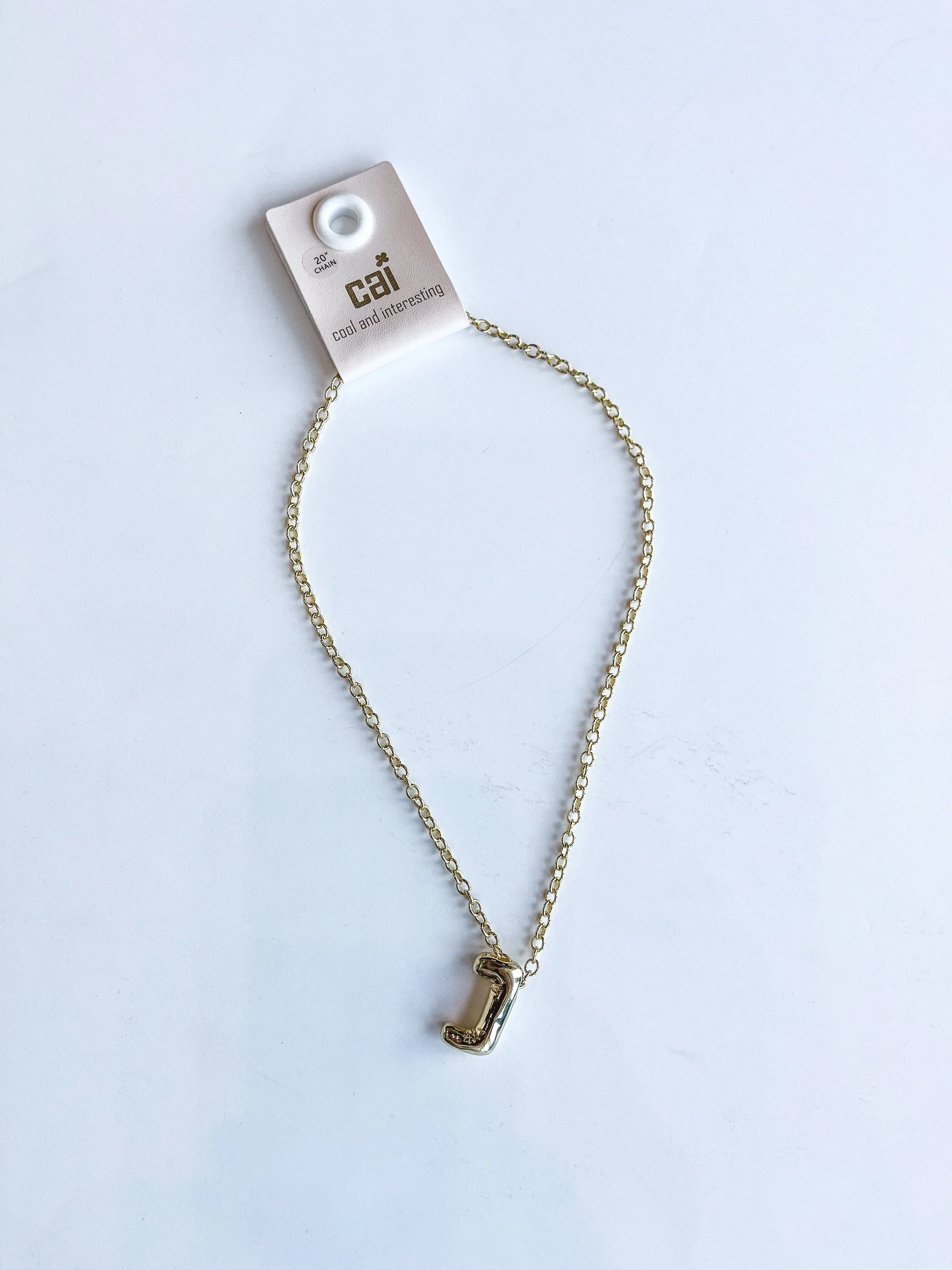Chunky Bold Initial Necklace