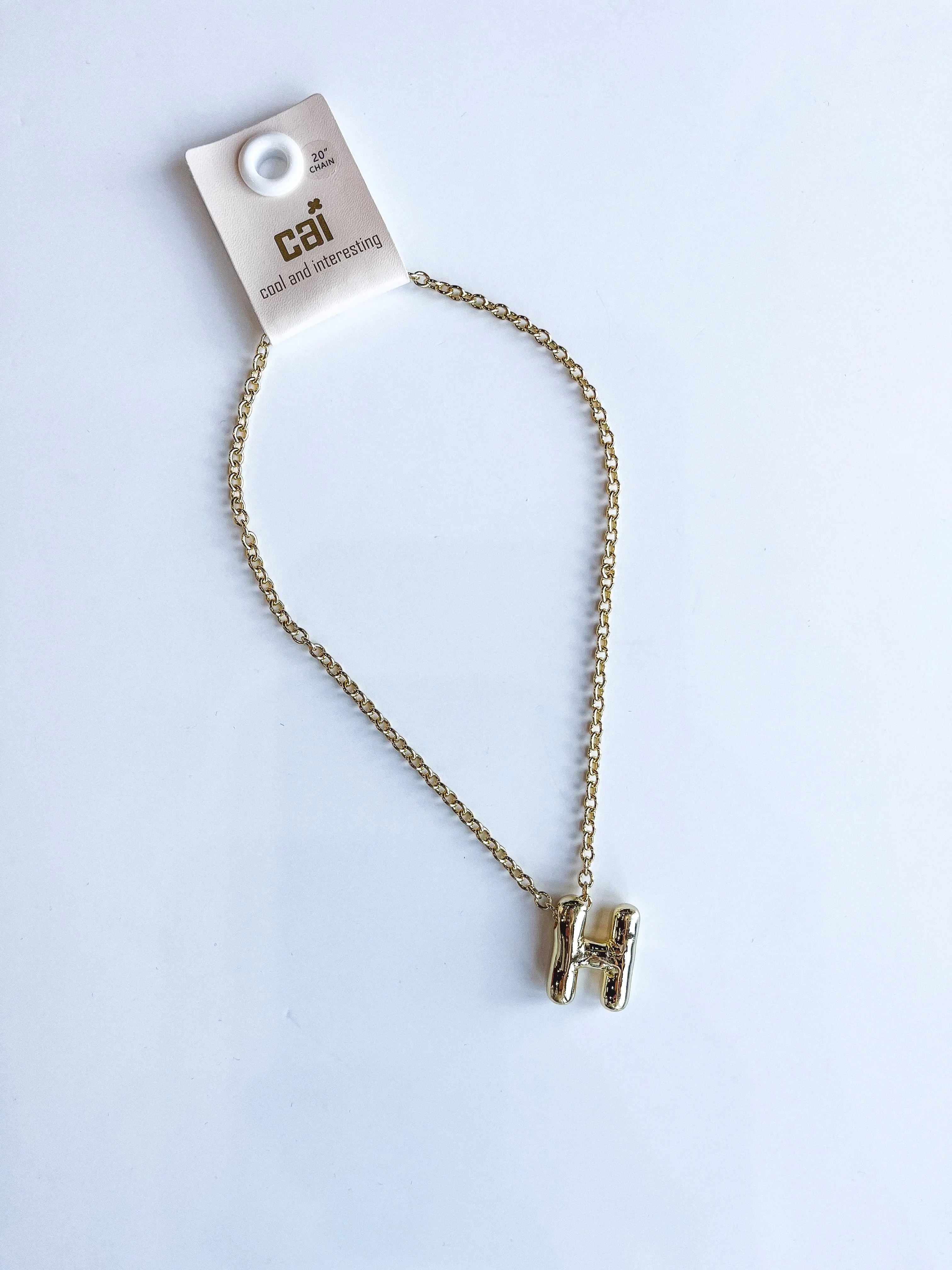 Chunky Bold Initial Necklace