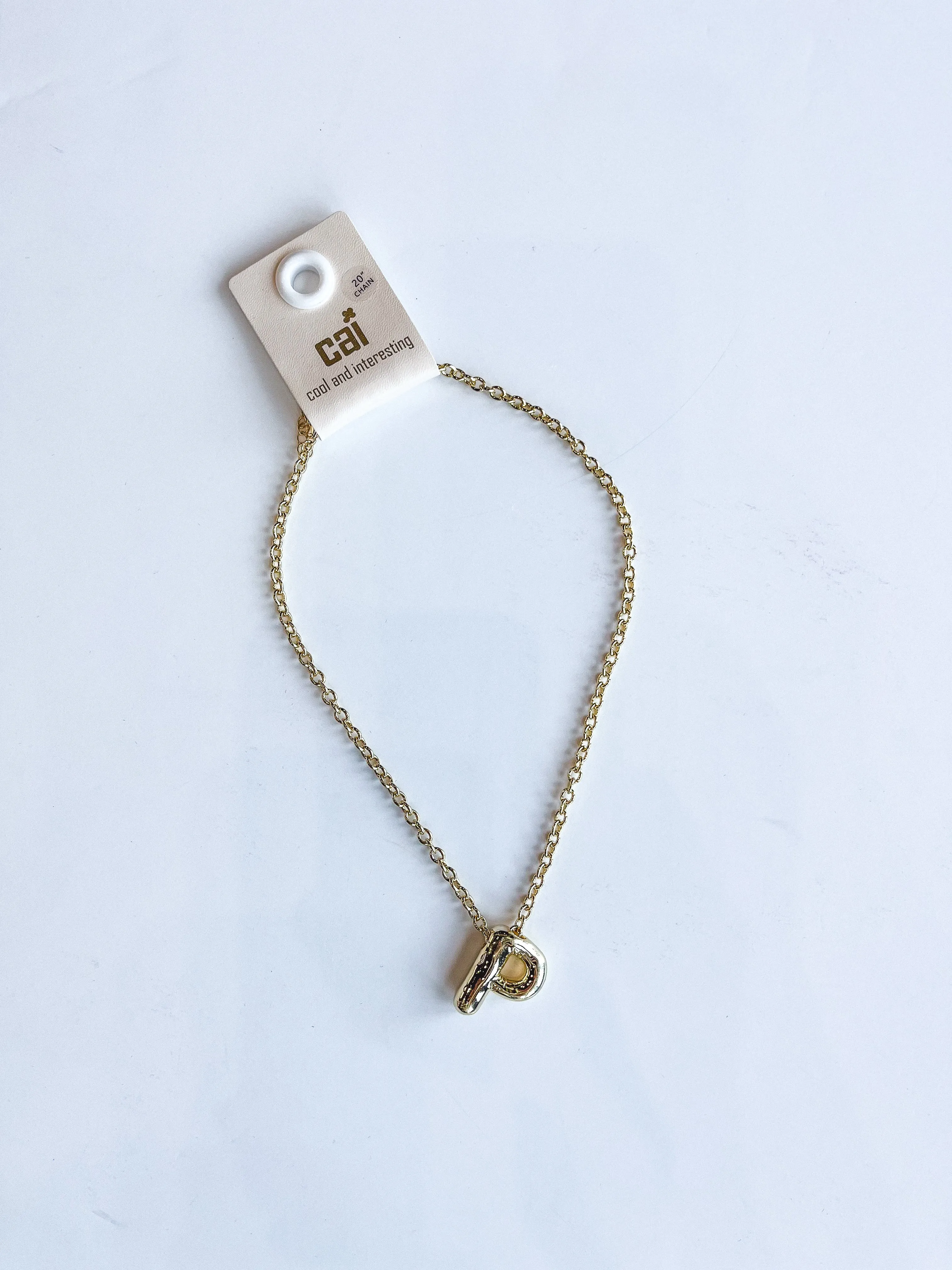 Chunky Bold Initial Necklace