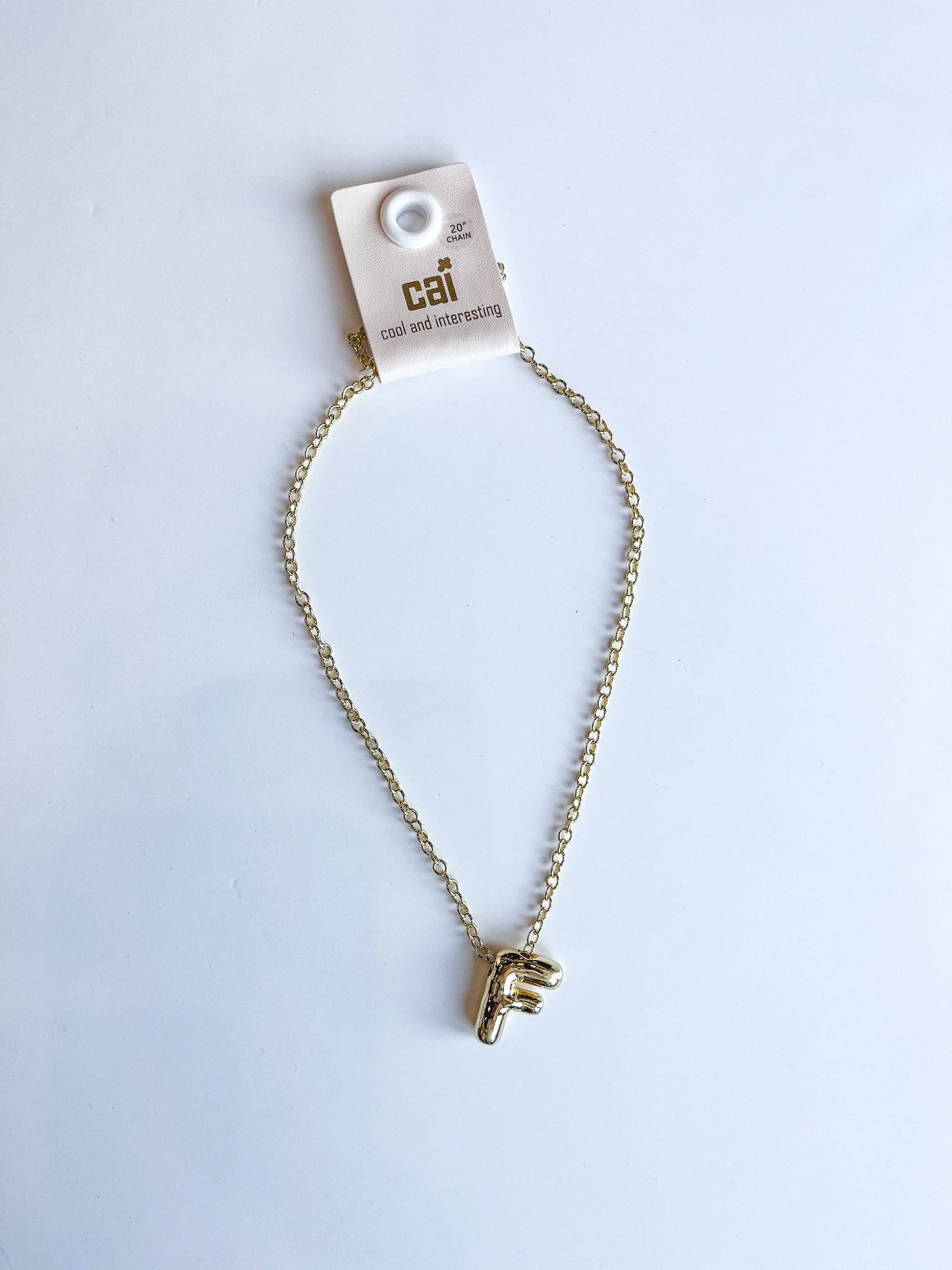 Chunky Bold Initial Necklace