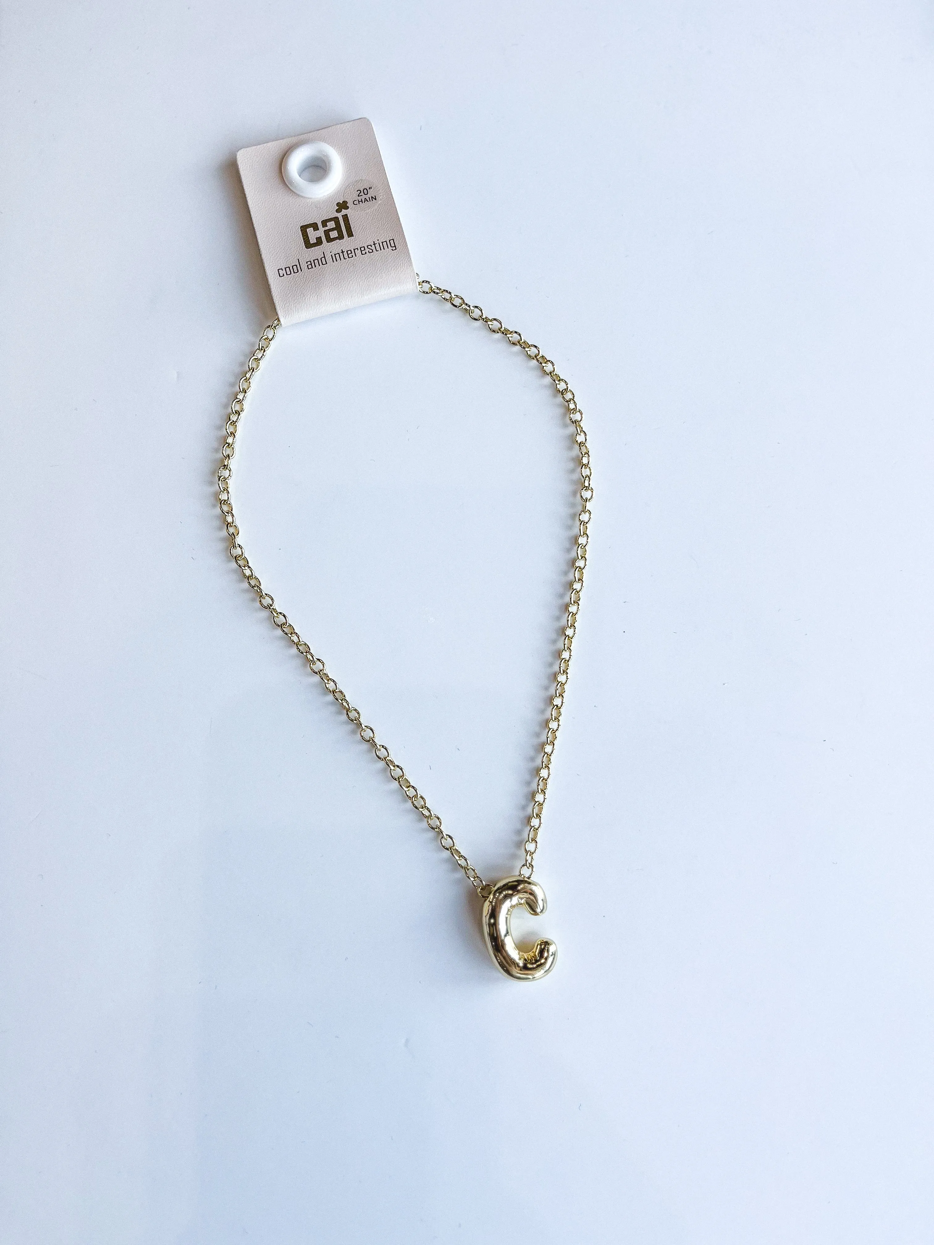Chunky Bold Initial Necklace