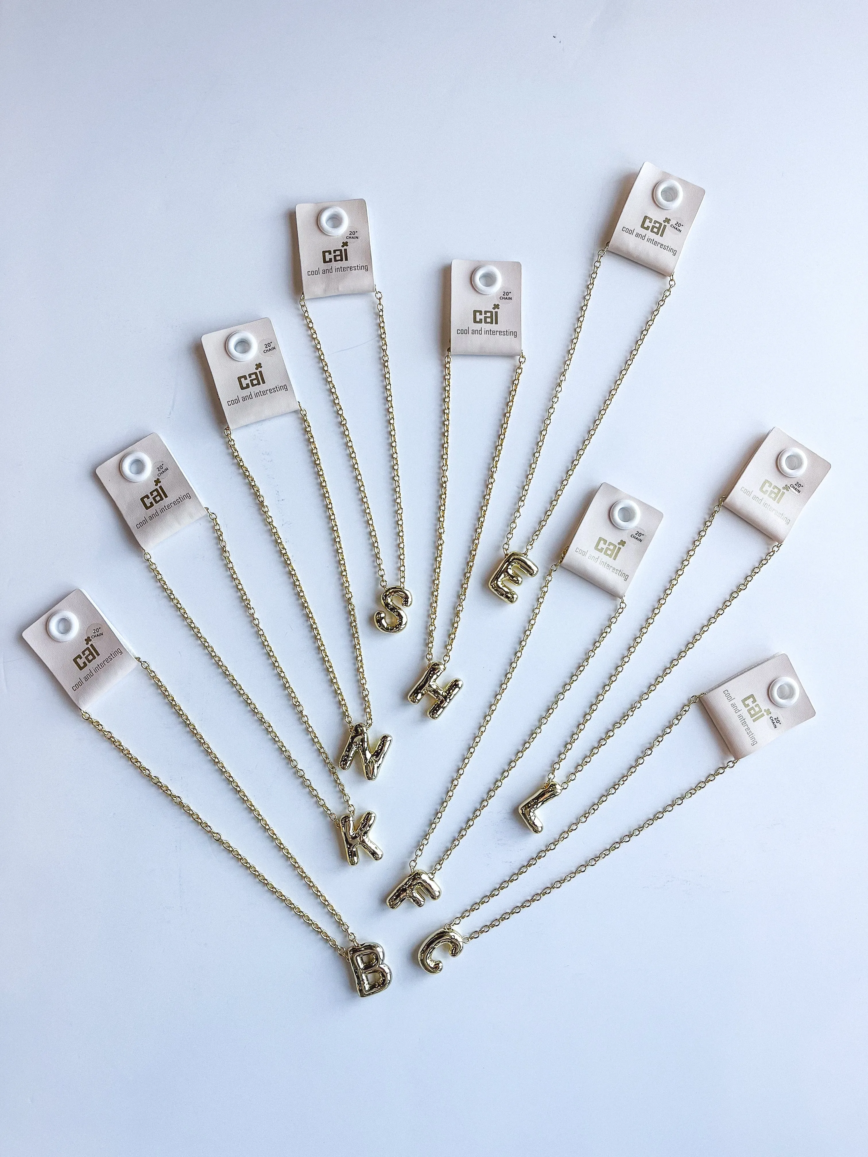 Chunky Bold Initial Necklace