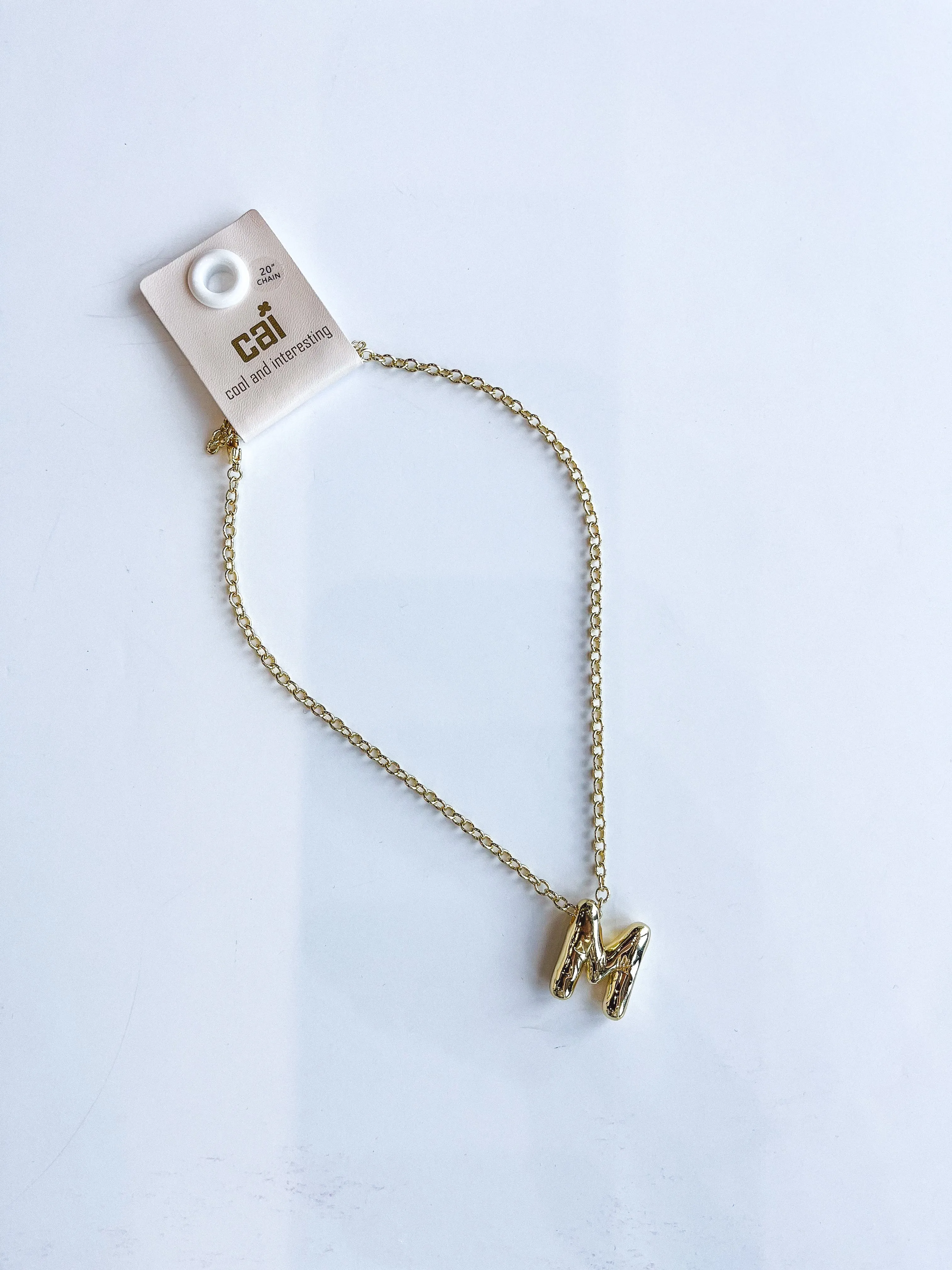 Chunky Bold Initial Necklace