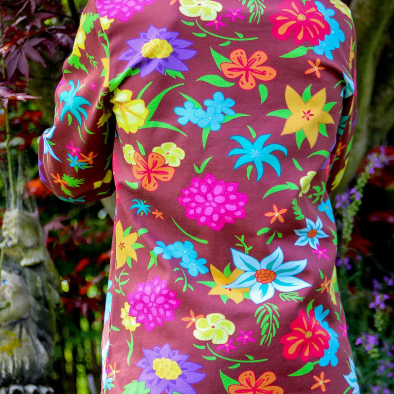 Coddi & Womple Jungle Bouquet Long Sleeve Top - Umber Brown