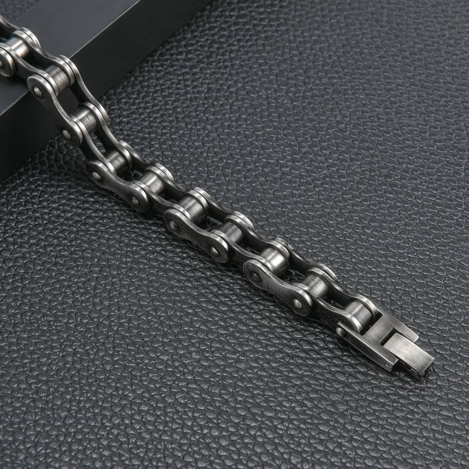 Cycolinks 10mm Retro Rustic Silver Bike Chain Bracelet