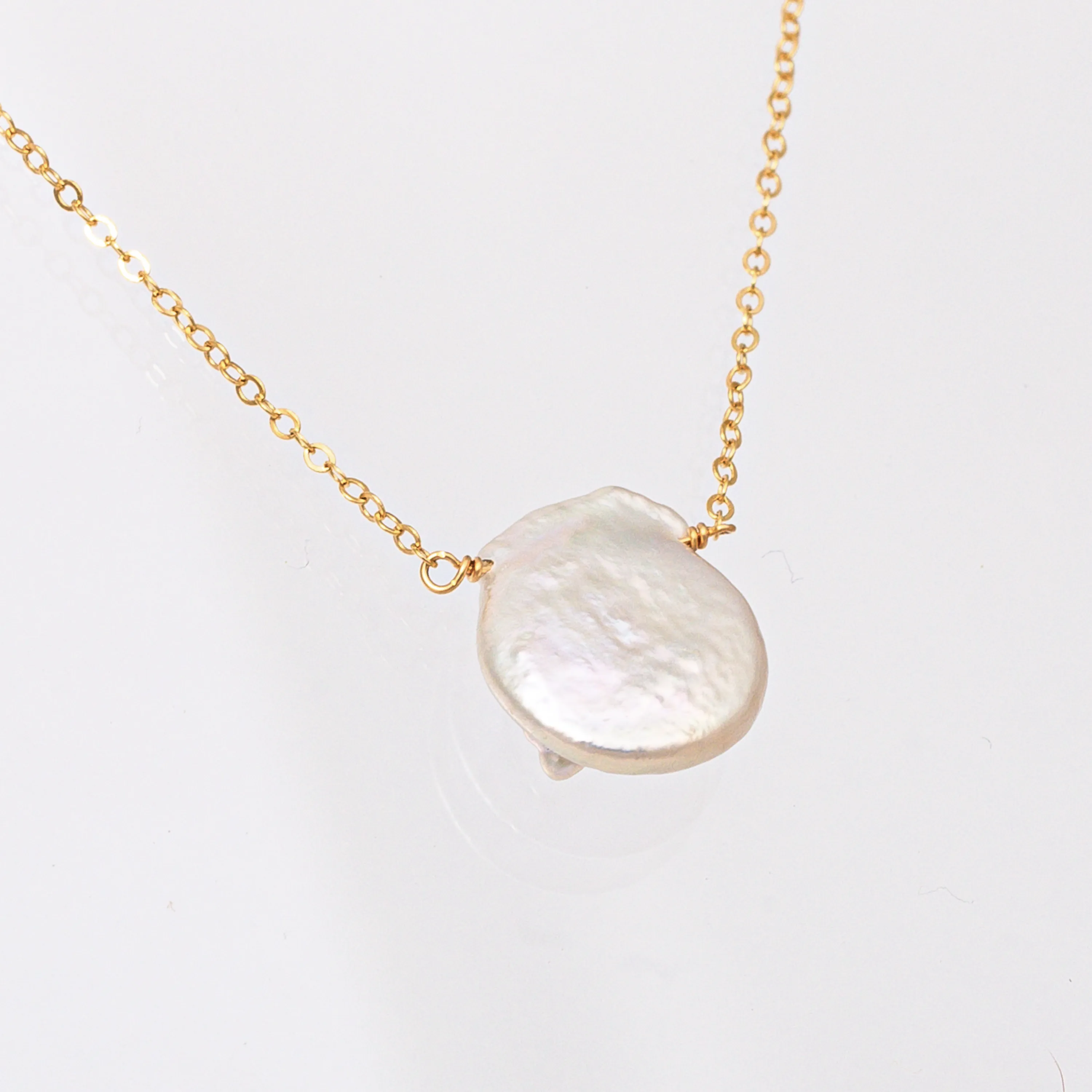 Dainty Freshwater Pearl Pendant Necklace