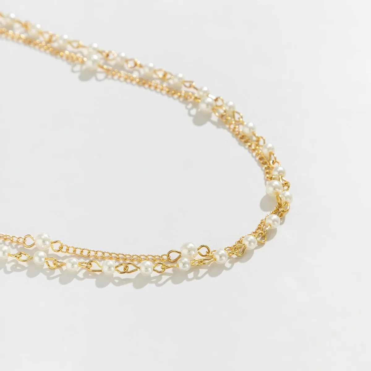 Dainty Layered Pearl Belly Chain Set