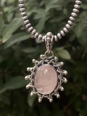 Dainty Rose Quartz (navajo pearl chain sold separate)