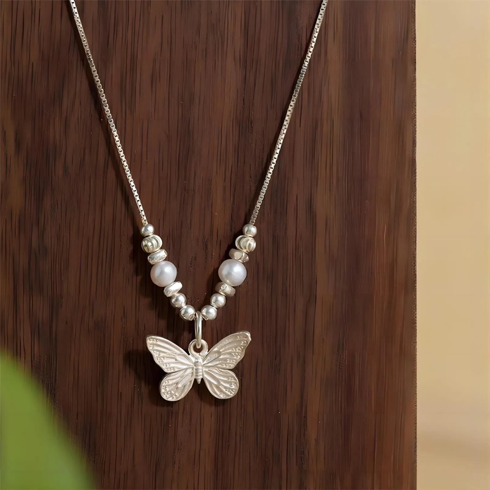 Dainty Silver Filled Butterfly Necklace