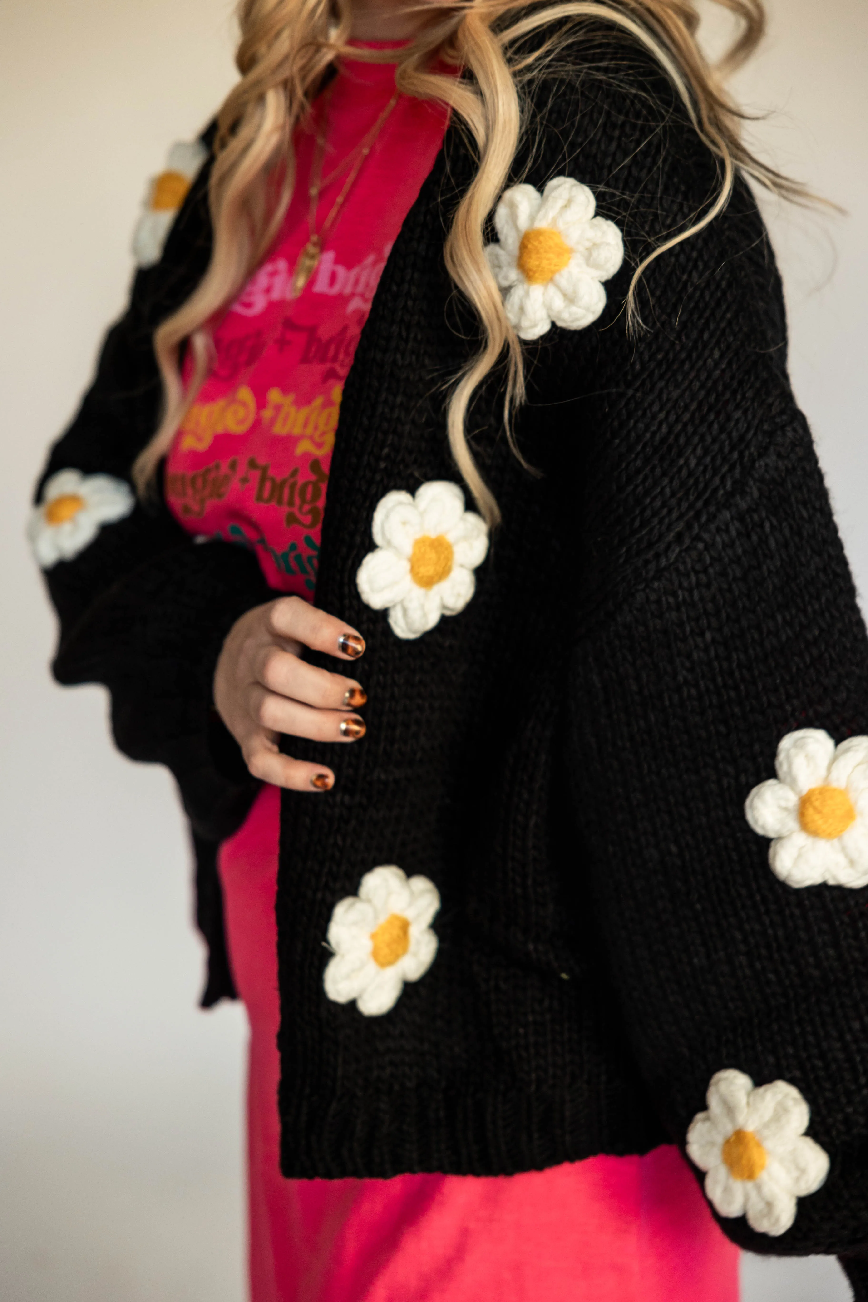 delilah cardi in black floral