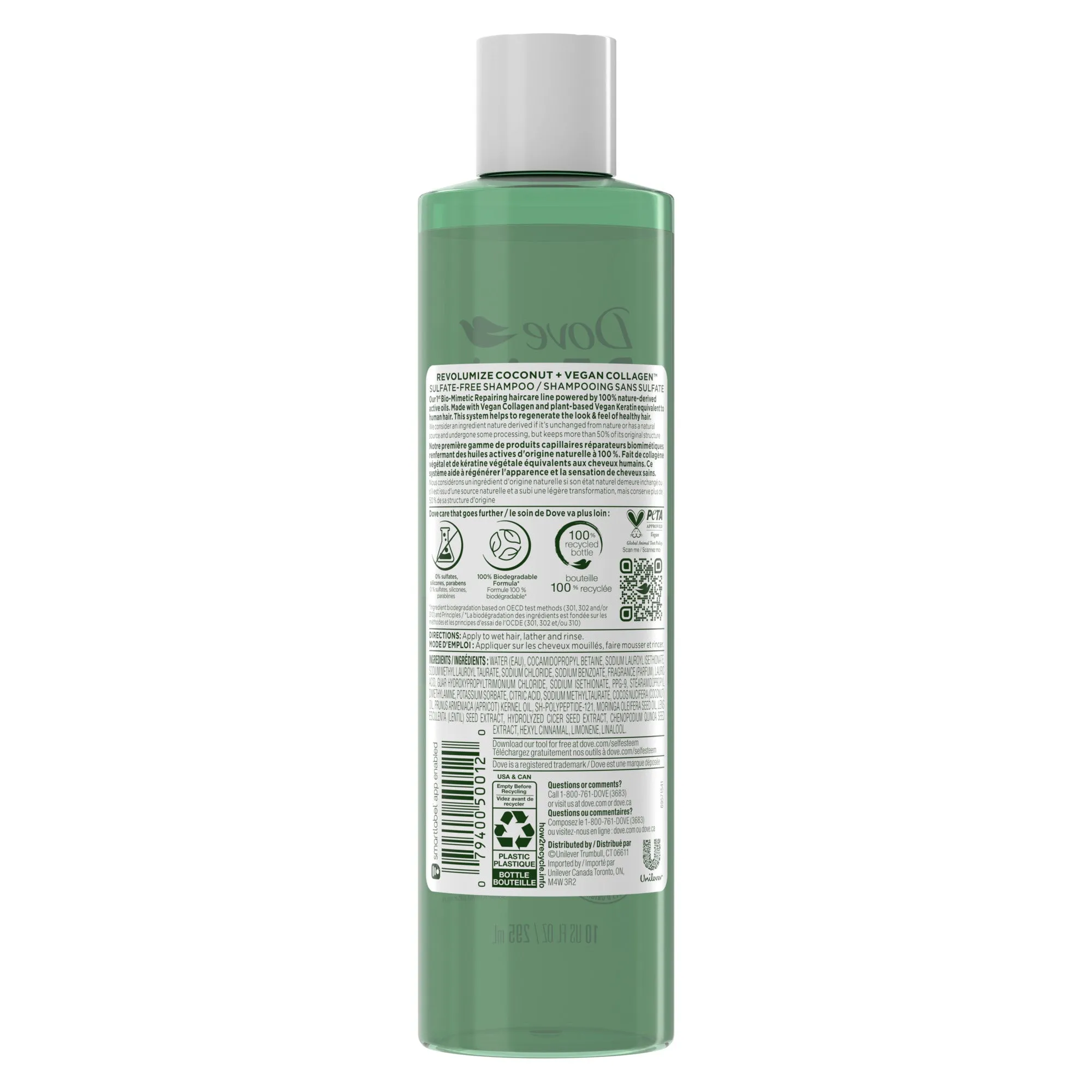 Dove RE AL Bio-Mimetic Care Revolumize Shampoo 295ml