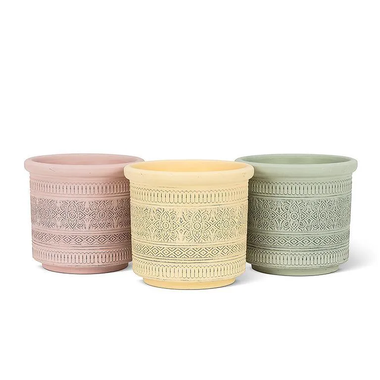 Embossed Band Planter-5"H