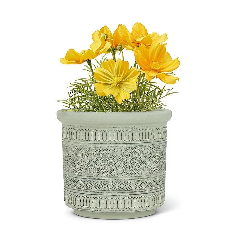 Embossed Band Planter-5"H