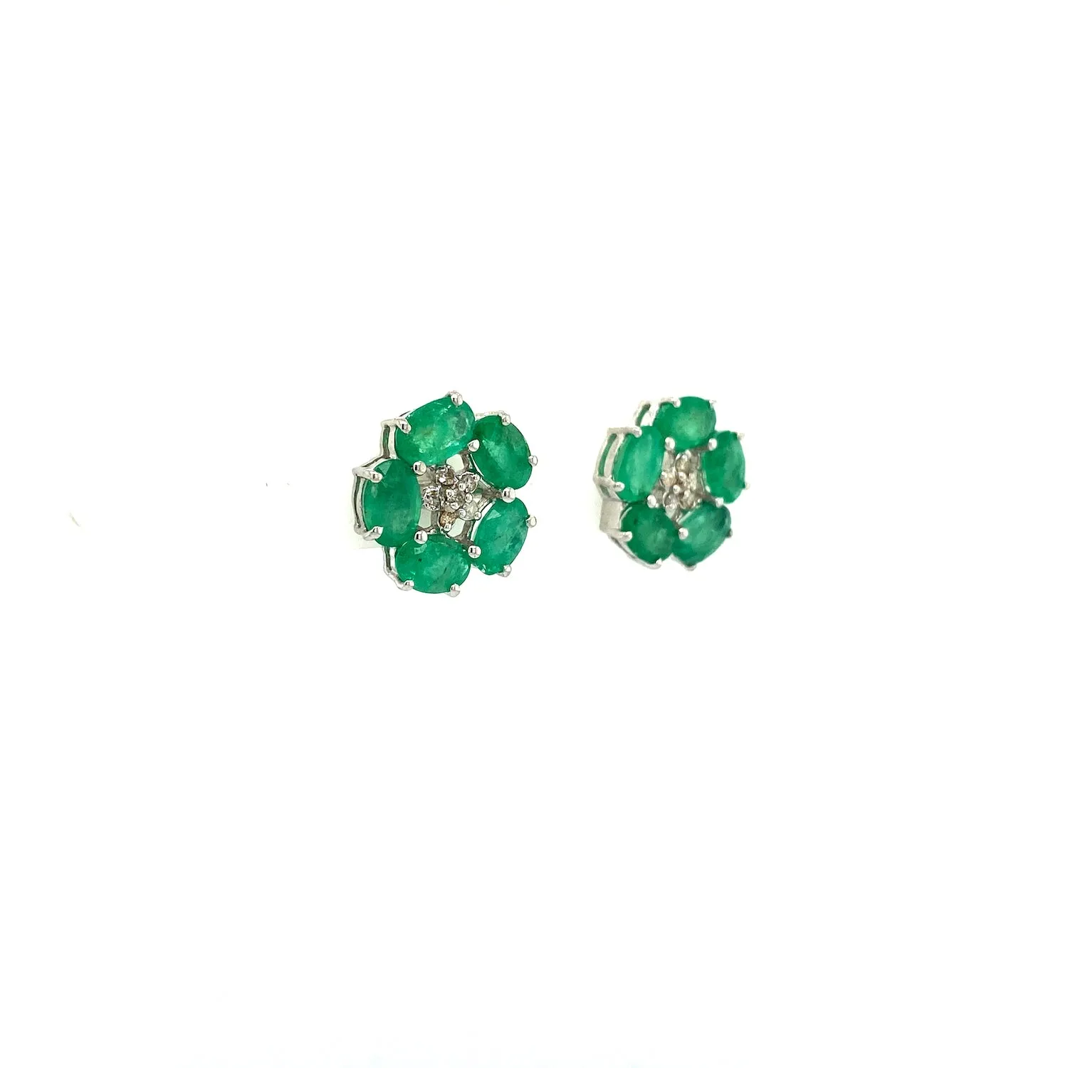 Emerald Earring in .925 Sterling Silver - KST 58710